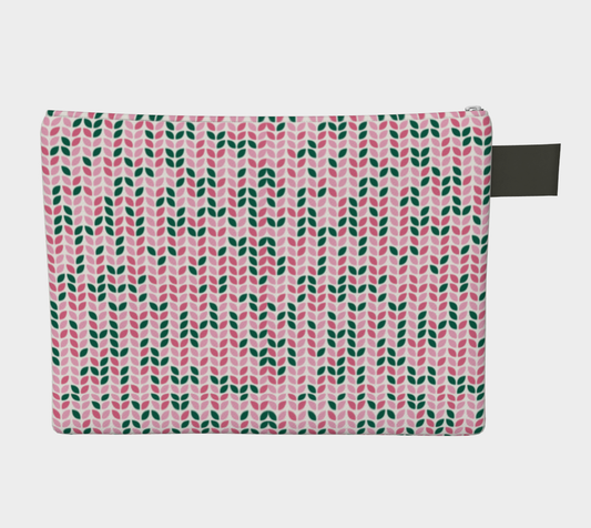 Yarn Strangler Knit, Black or White Carry All Project Pouch, Canvas and Denim Zipper Pull Bag, Crocheter, Knitter, Yarn Collector Case, Organizer