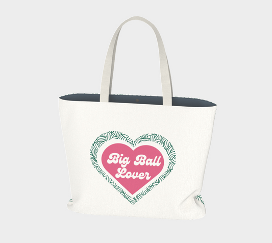 Big Ball Lover, Market Tote Yarn Project Bag, Crochet Hook or Knitting Needles, Notions Bag, Crocheting Knitting Case, Fibre Organizer, Crafters, Crocheter and Knitter Humour Gift