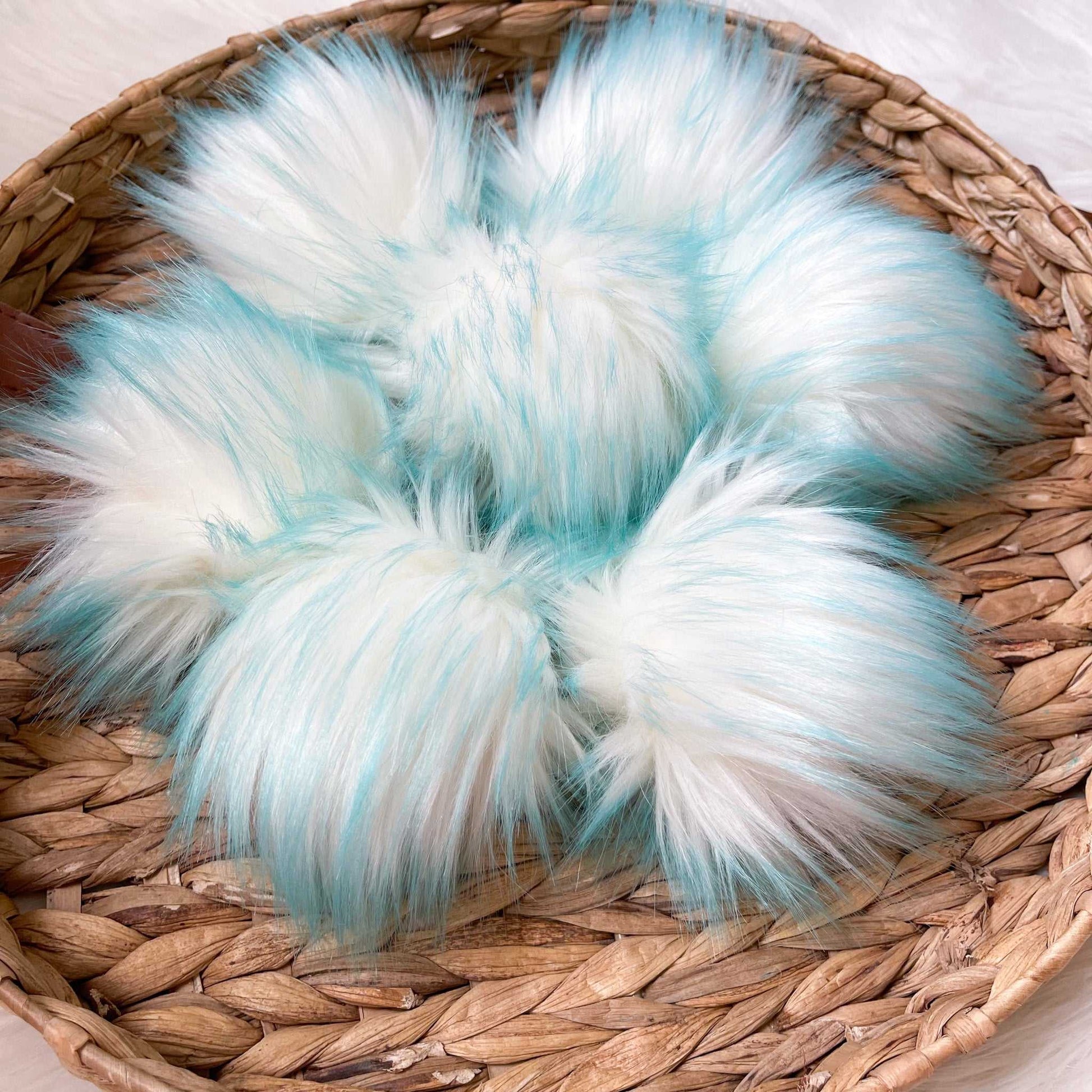 Aqua Faux Fur Fabric by the Yard or Meter | Teal Pompom Fur, Arts & Crafts, Decor, Costume Faux Fur Fabric 4 $ Buttons & Beans Co.
