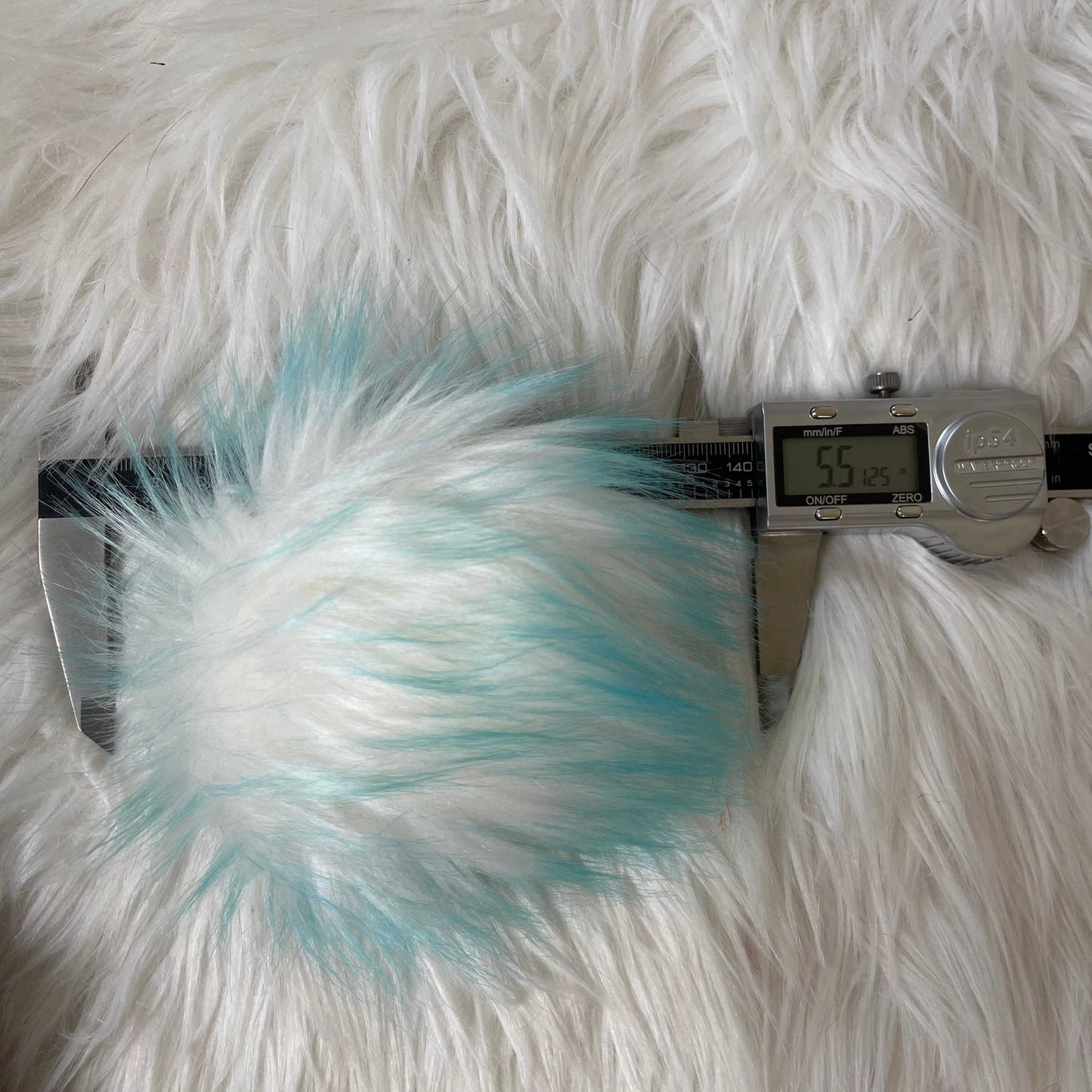 Aqua Luxury Faux Fur Pom pom | Teal Tie, Button or Snap Pom pom Pom Poms 6 $ Buttons & Beans Co.