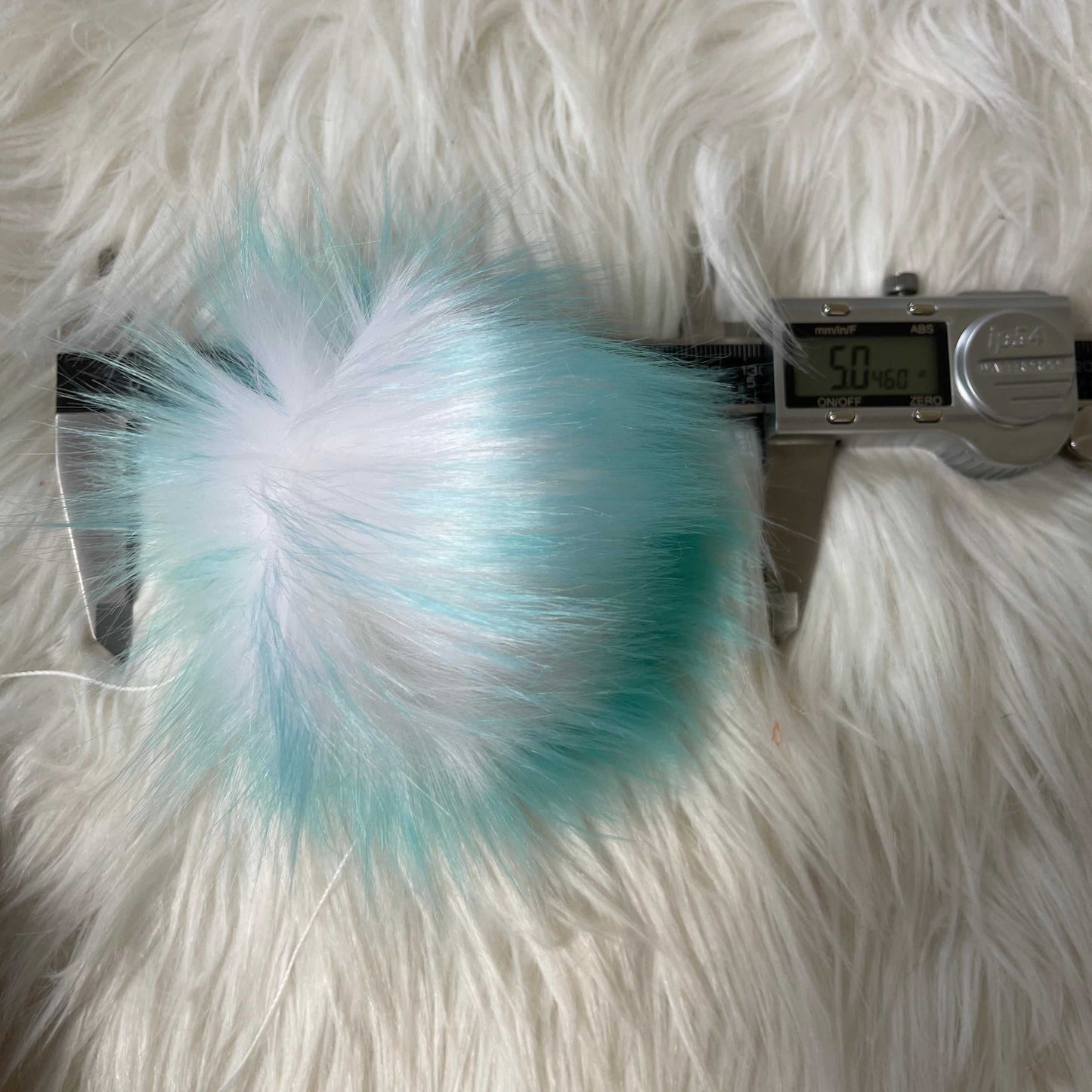 Aqua Luxury Faux Fur Pom pom | Teal Tie, Button or Snap Pom pom Pom Poms 6 $ Buttons & Beans Co.