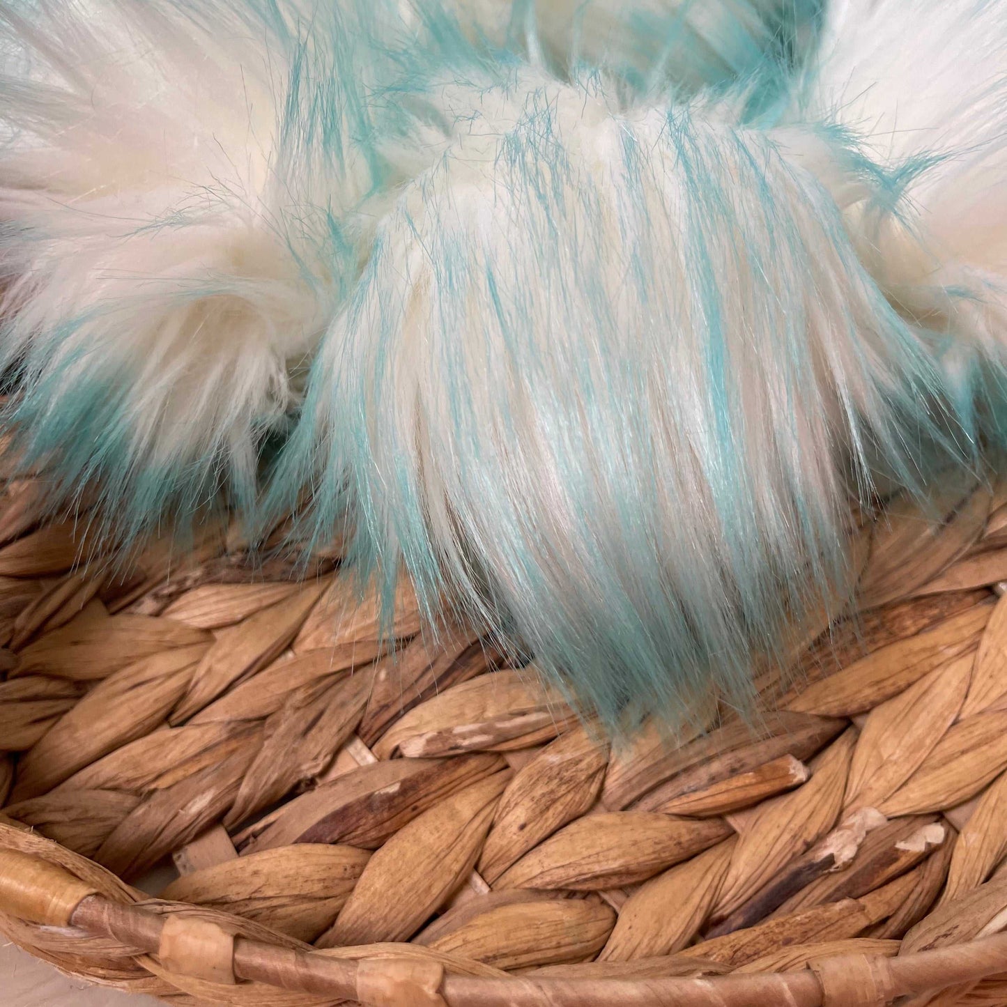 Aqua Luxury Faux Fur Pom pom | Teal Tie, Button or Snap Pom pom Pom Poms 6 $ Buttons & Beans Co.