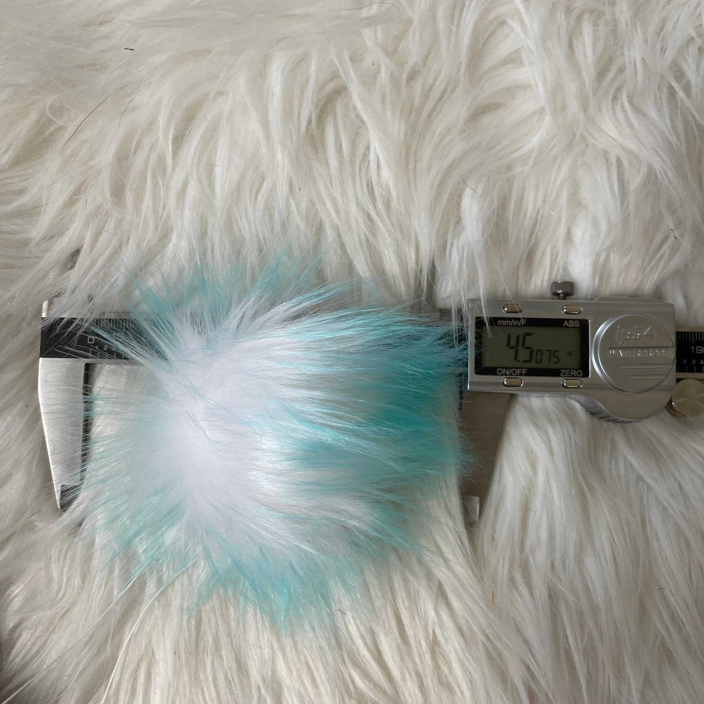 Aqua Luxury Faux Fur Pom pom | Teal Tie, Button or Snap Pom pom Pom Poms 6 $ Buttons & Beans Co.