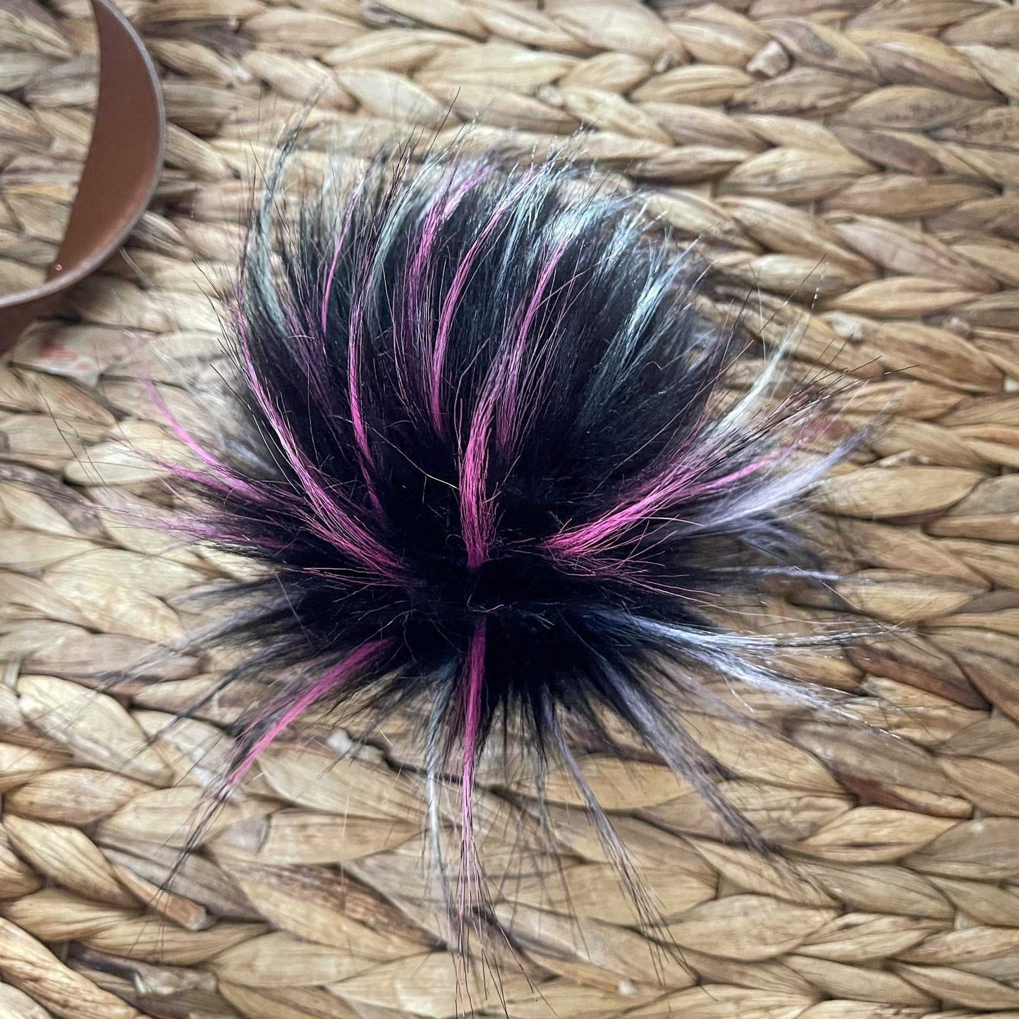 Aurora Rainbow Luxury Faux Fur Pom Pom | Ties, Buttons or Snap Pompom Pom Poms 7 $ Buttons & Beans Co.