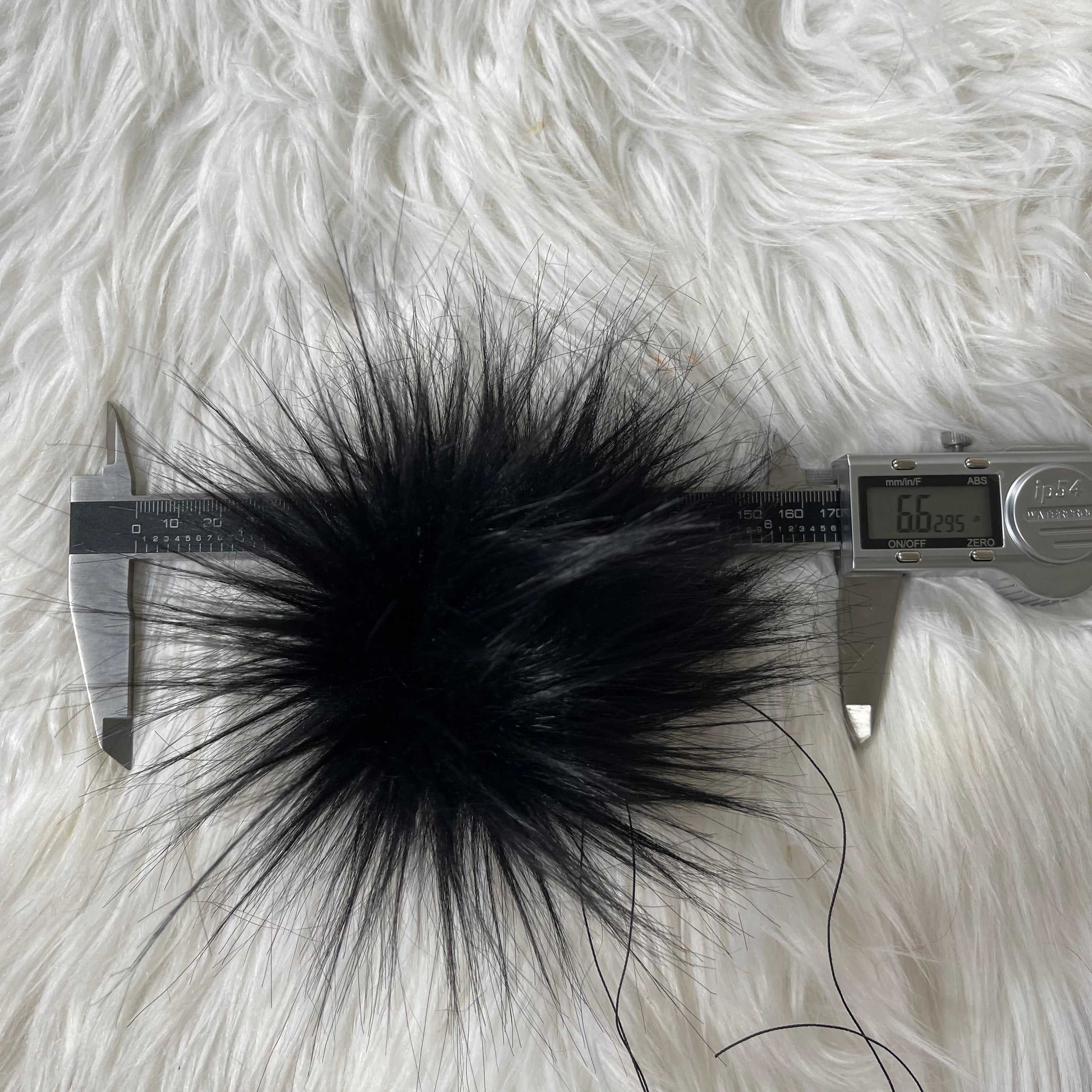 Black Wolf Luxury Faux Fur Pompom | Tie, Button or Snap Pom pom Pom Poms 5 $ Buttons & Beans Co.