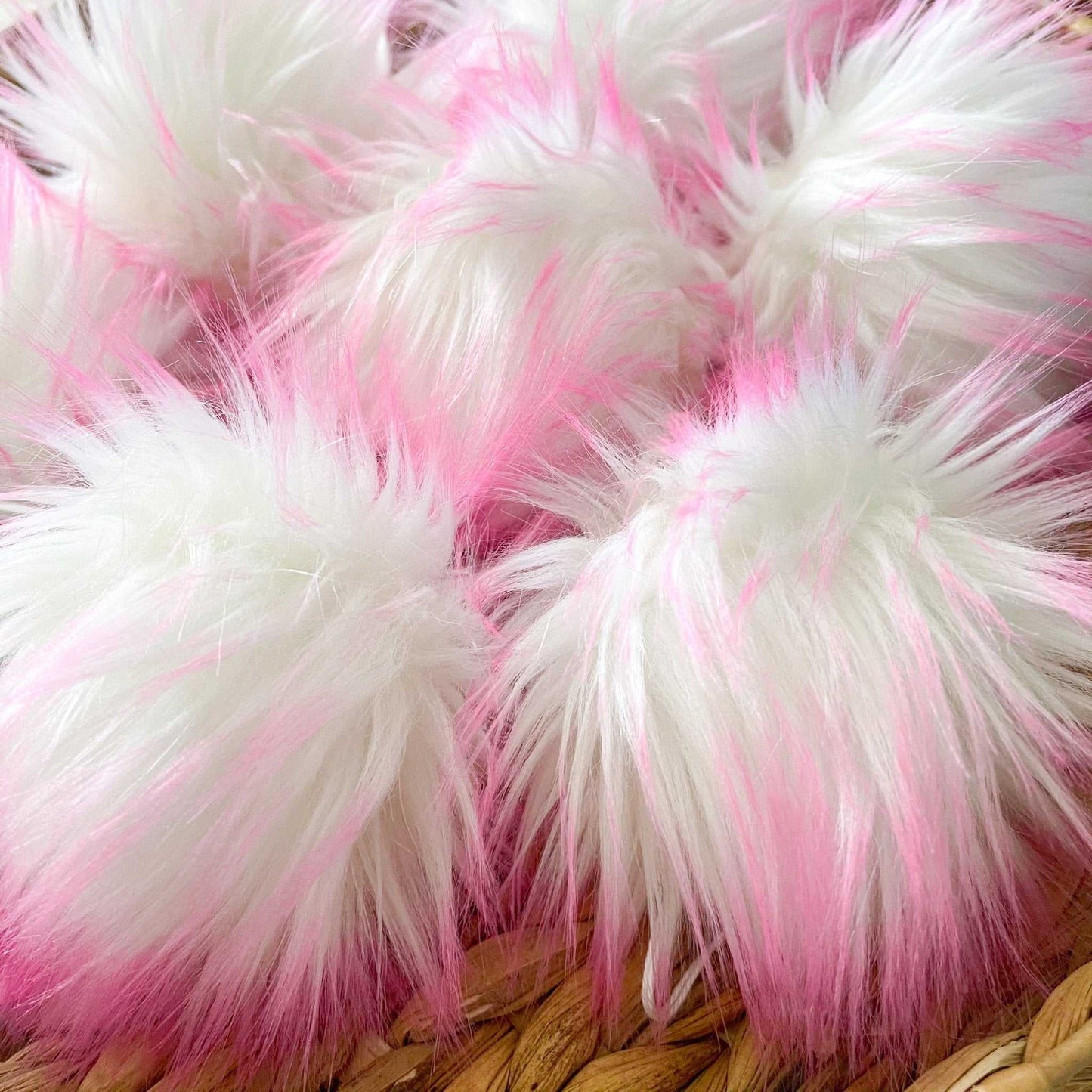 Bubblegum Luxury Faux Fur Pom pom | Pink Tie, Button or Snap Pom pom Pom Poms 7 $ Buttons & Beans Co.