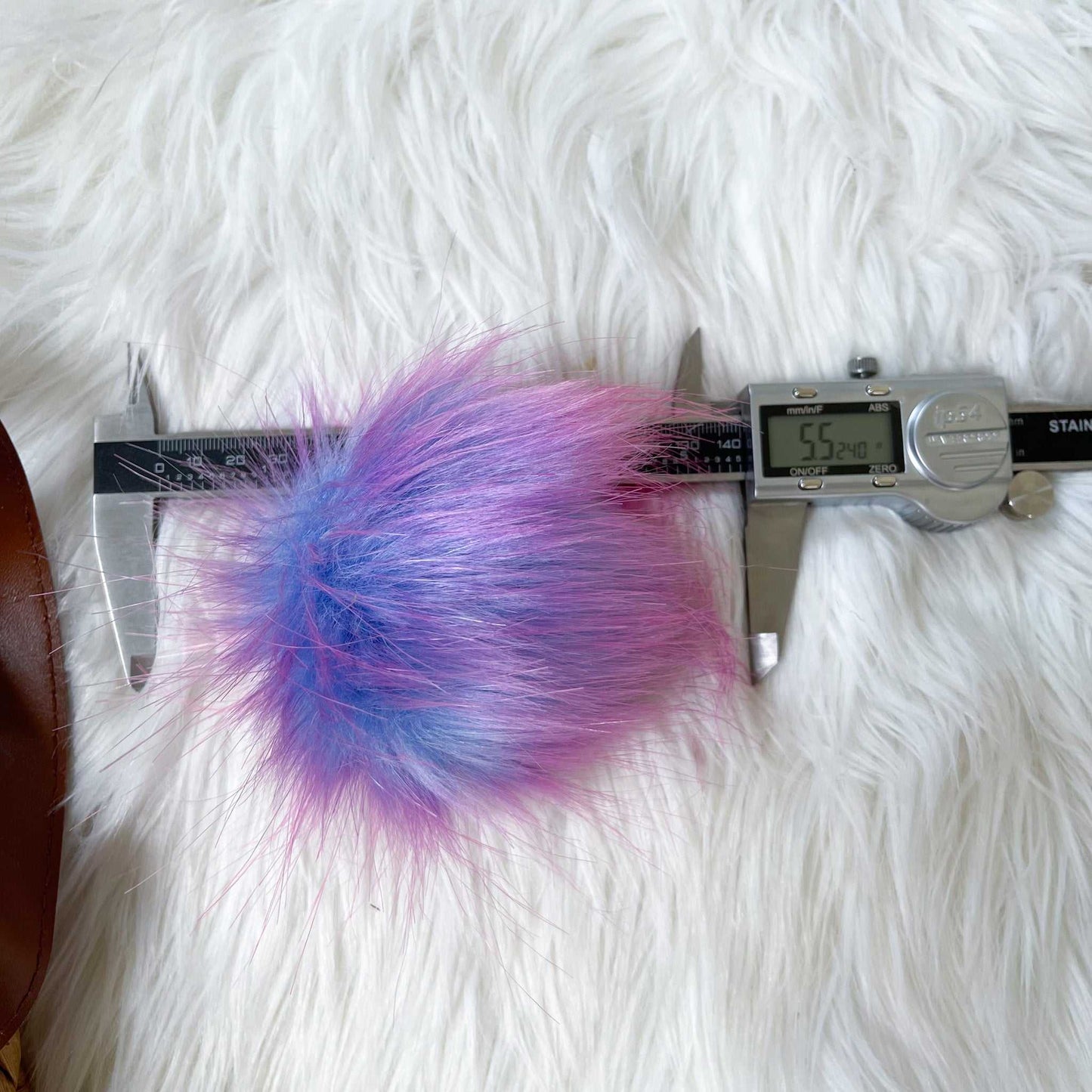 Cotton Candy Luxury Faux Fur Pompom | Pink, Purple, Blue, Teal | Ties, Buttons or Snap Pompom Pom Poms 6 $ Buttons & Beans Co.