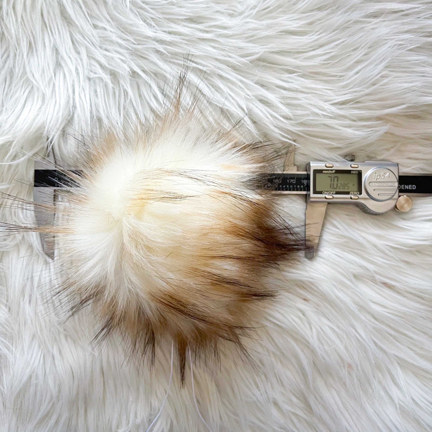 Creme Brulé Luxury Faux Fur Pom pom | Cream, Tan, Brown Tie, Button or Snap Pom pom Pom Poms 7 $ Buttons & Beans Co.
