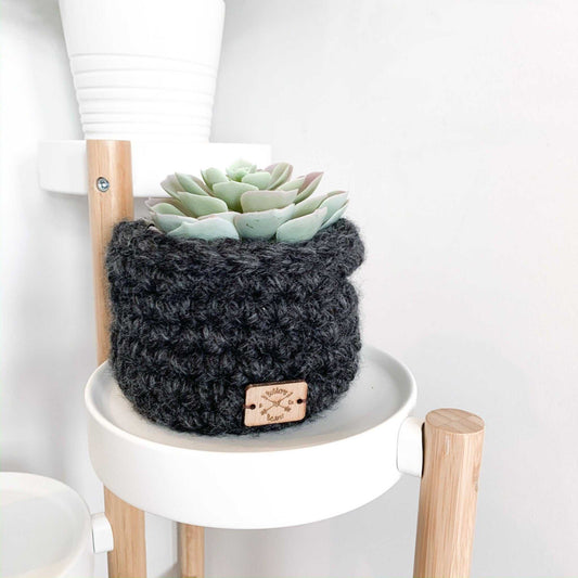 Crochet Basket | Charcoal | Storage Toy Decor Home decor 11 $ Buttons & Beans Co.