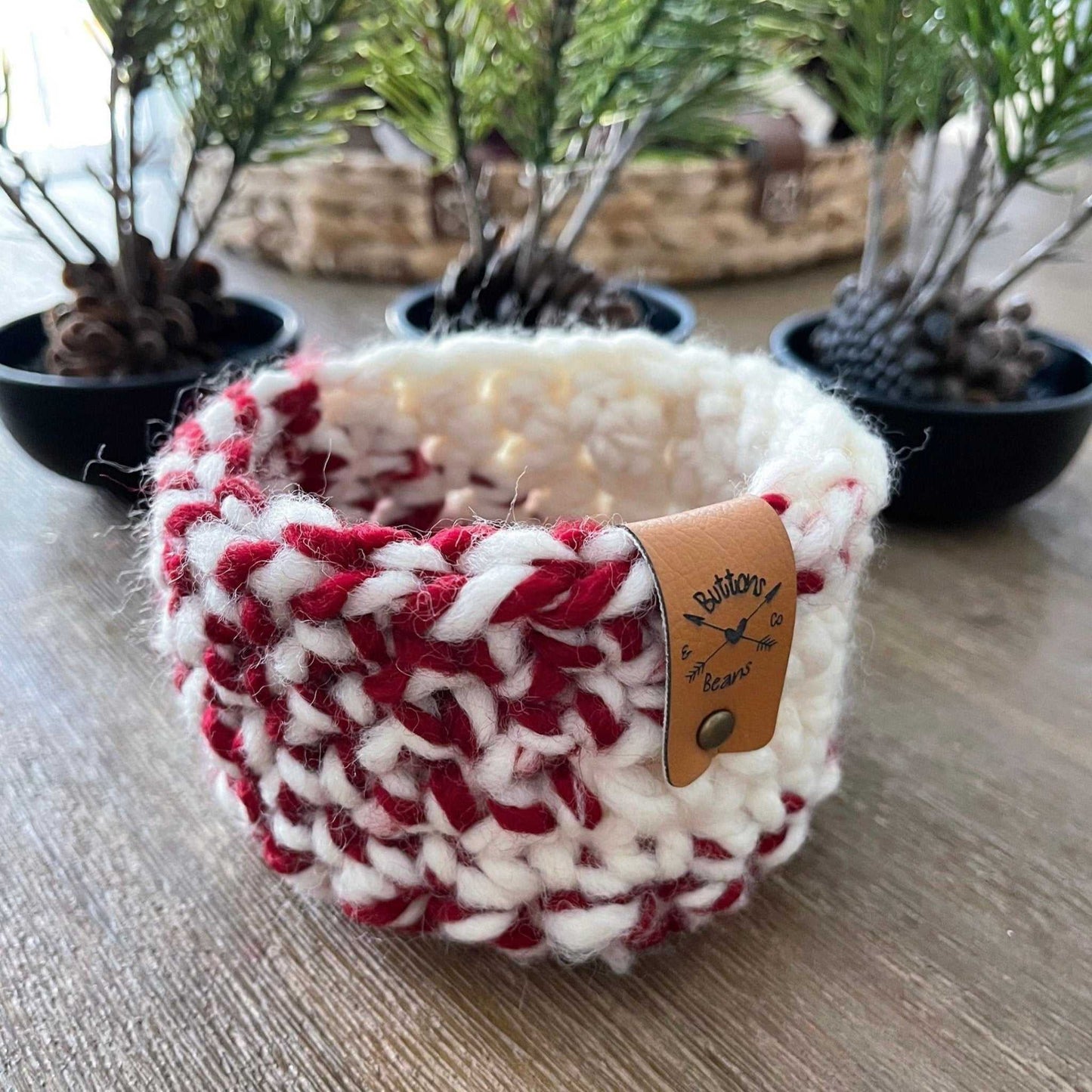 Crochet Basket | Christmas Tree Chunky Crochet Decor Home decor 20 $ Buttons & Beans Co.