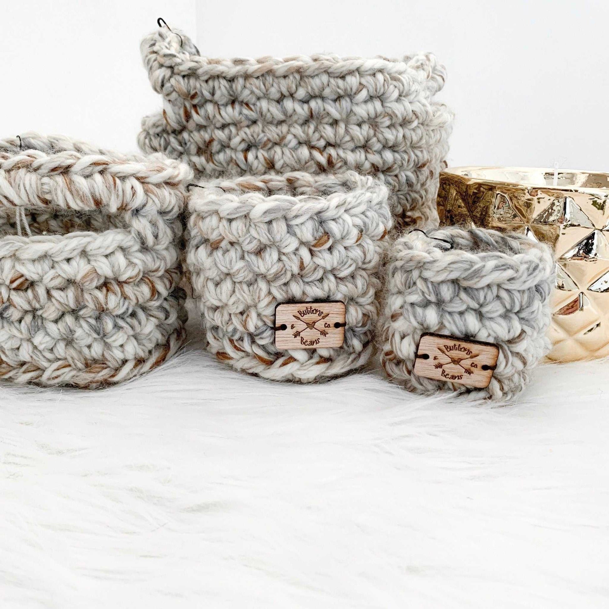 Crochet Basket | Sahara | Storage Decor Home decor 11 $ Buttons & Beans Co.