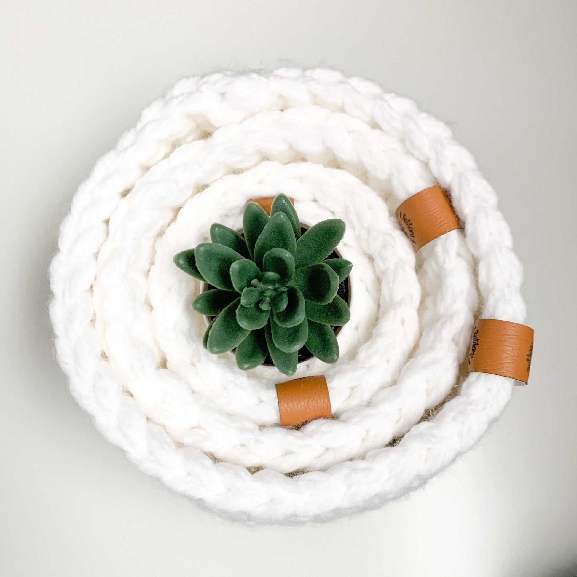 Crochet Basket | White | Storage Decor Home decor 11 $ Buttons & Beans Co.