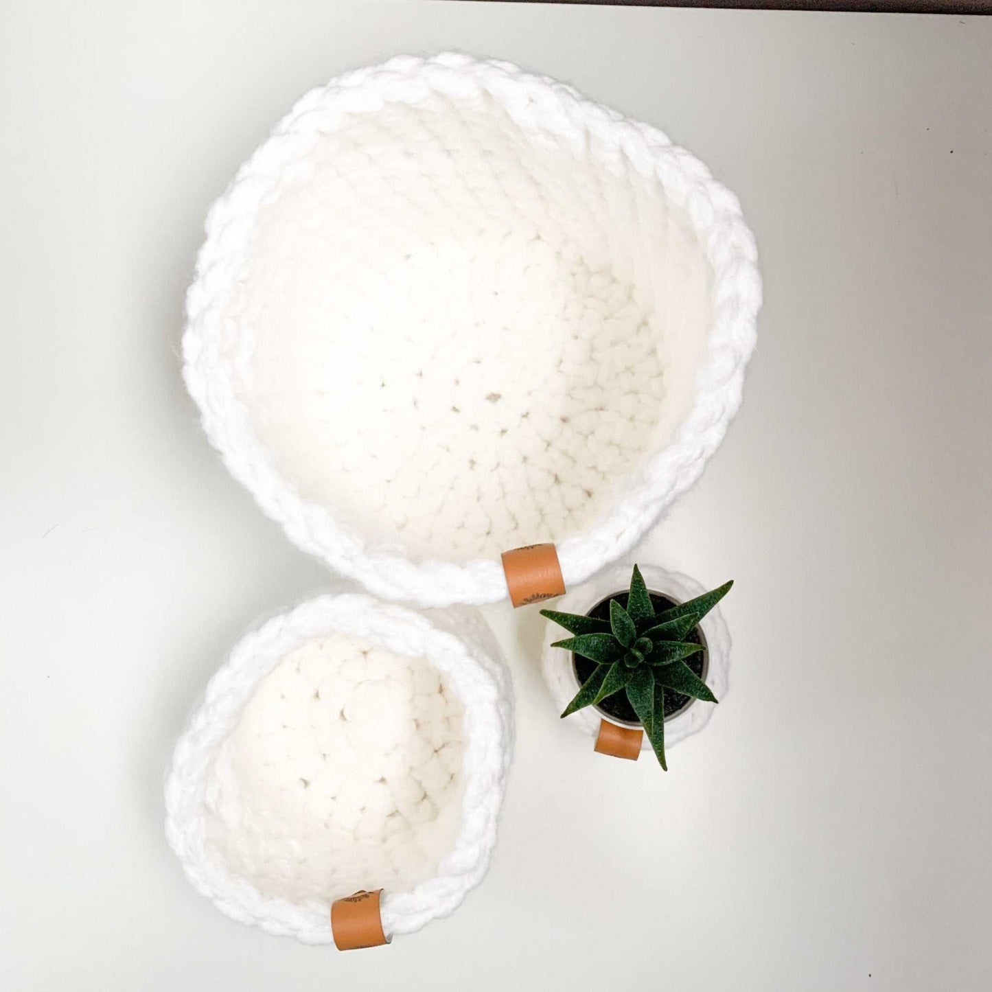 Crochet Basket | White | Storage Decor Home decor 11 $ Buttons & Beans Co.