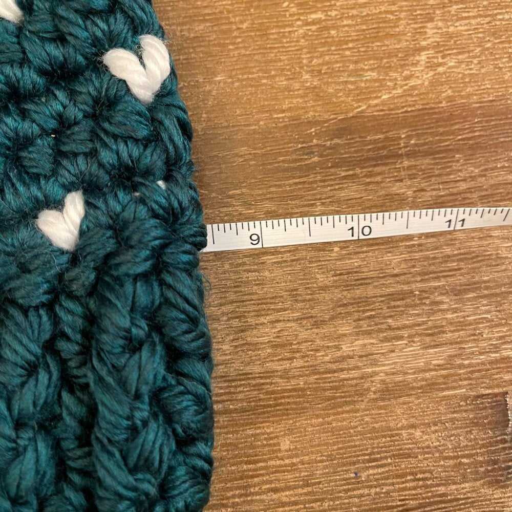 Crochet Hat Teal, Toque, Kids, Toddler, Winter, Warm Beanie, Hearts Handmade Kids > Accessories > Hats 13 $ Buttons & Beans Co.