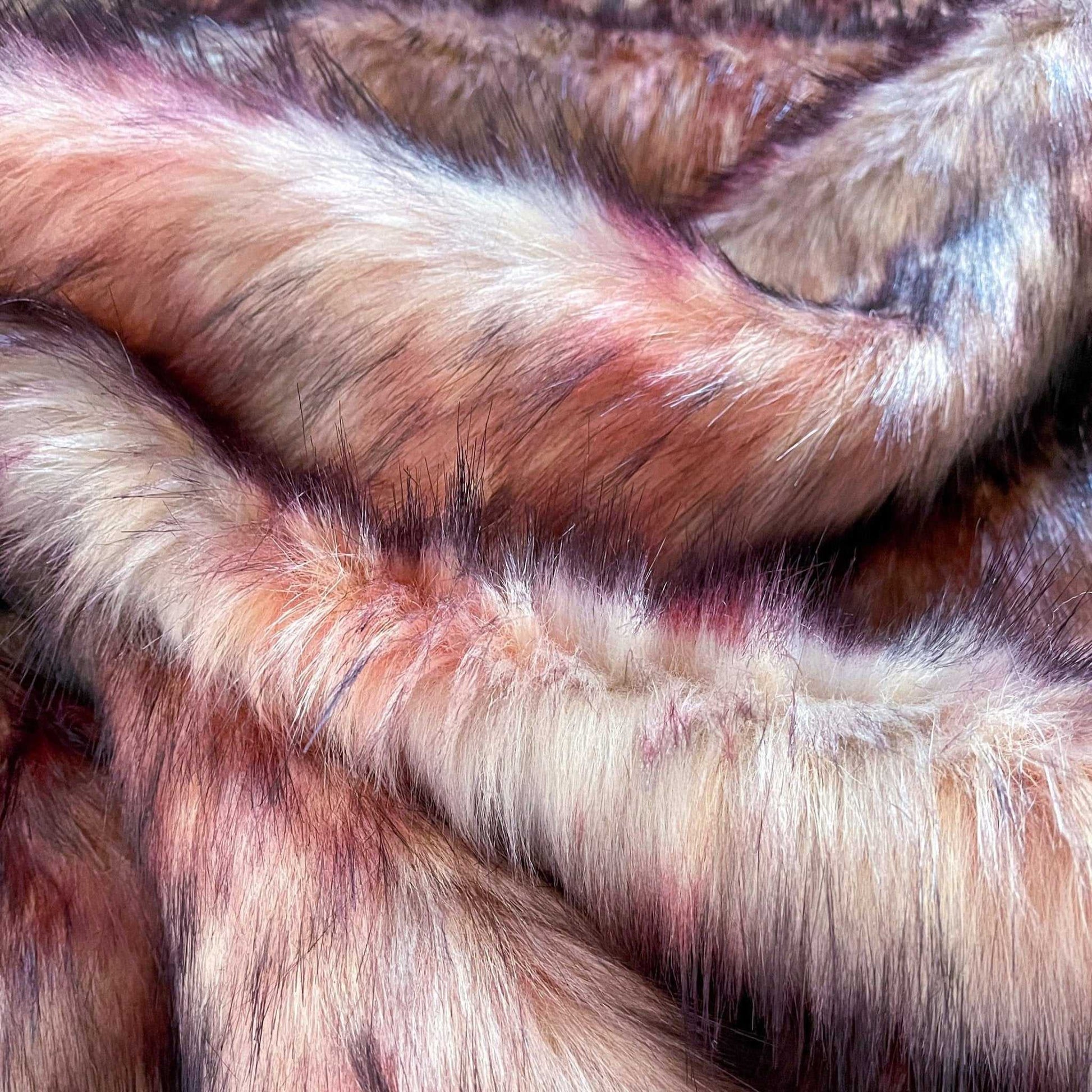 Flamingo Faux Fur Fabric by the Yard or Meter | Blush Pink, Grey and Black, Pompom, Arts & Crafts, Decor, Costumer Faux Fur Fabric 3 $ Buttons & Beans Co.