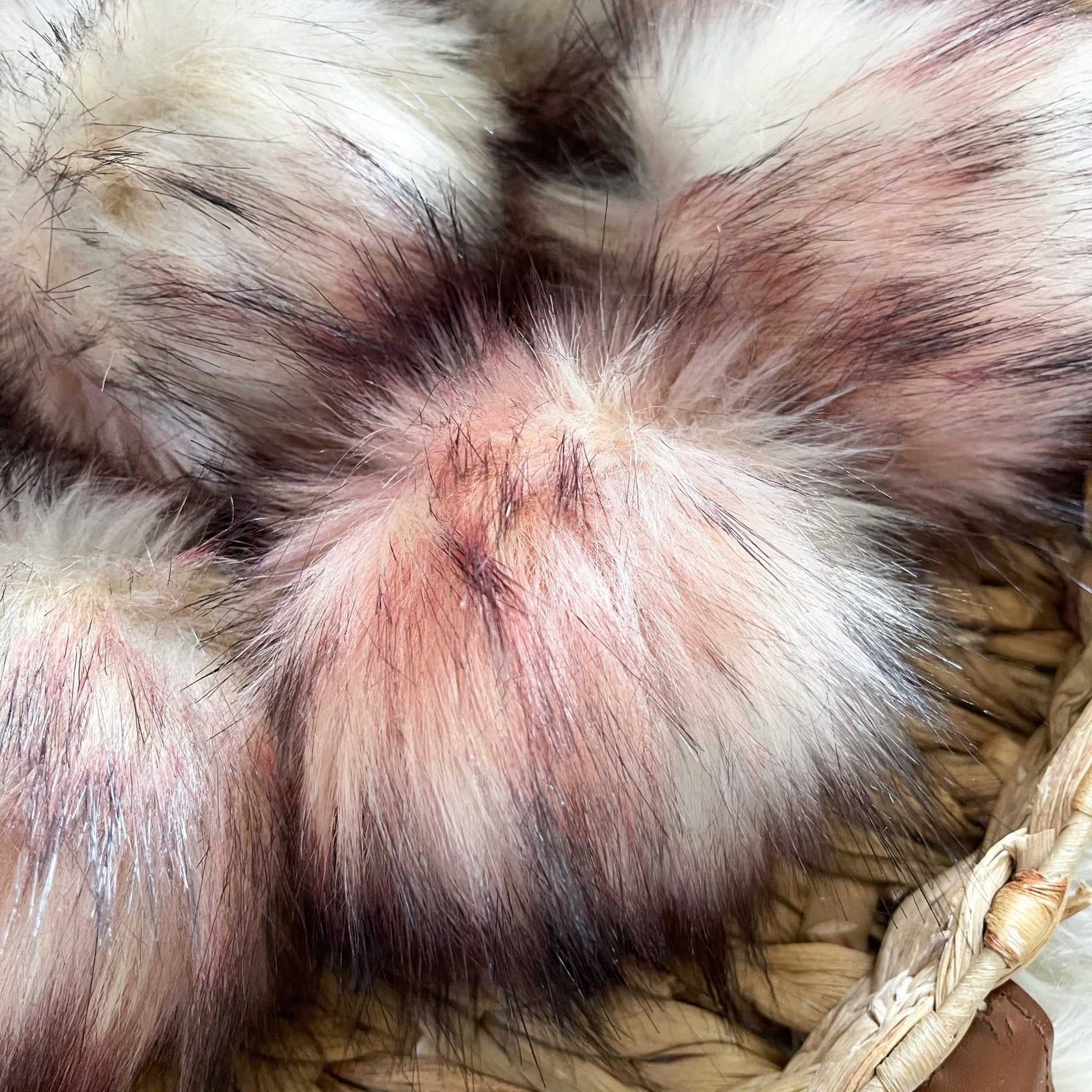 Flamingo Faux Fur Fabric by the Yard or Meter | Blush Pink, Grey and Black, Pompom, Arts & Crafts, Decor, Costumer Faux Fur Fabric 3 $ Buttons & Beans Co.
