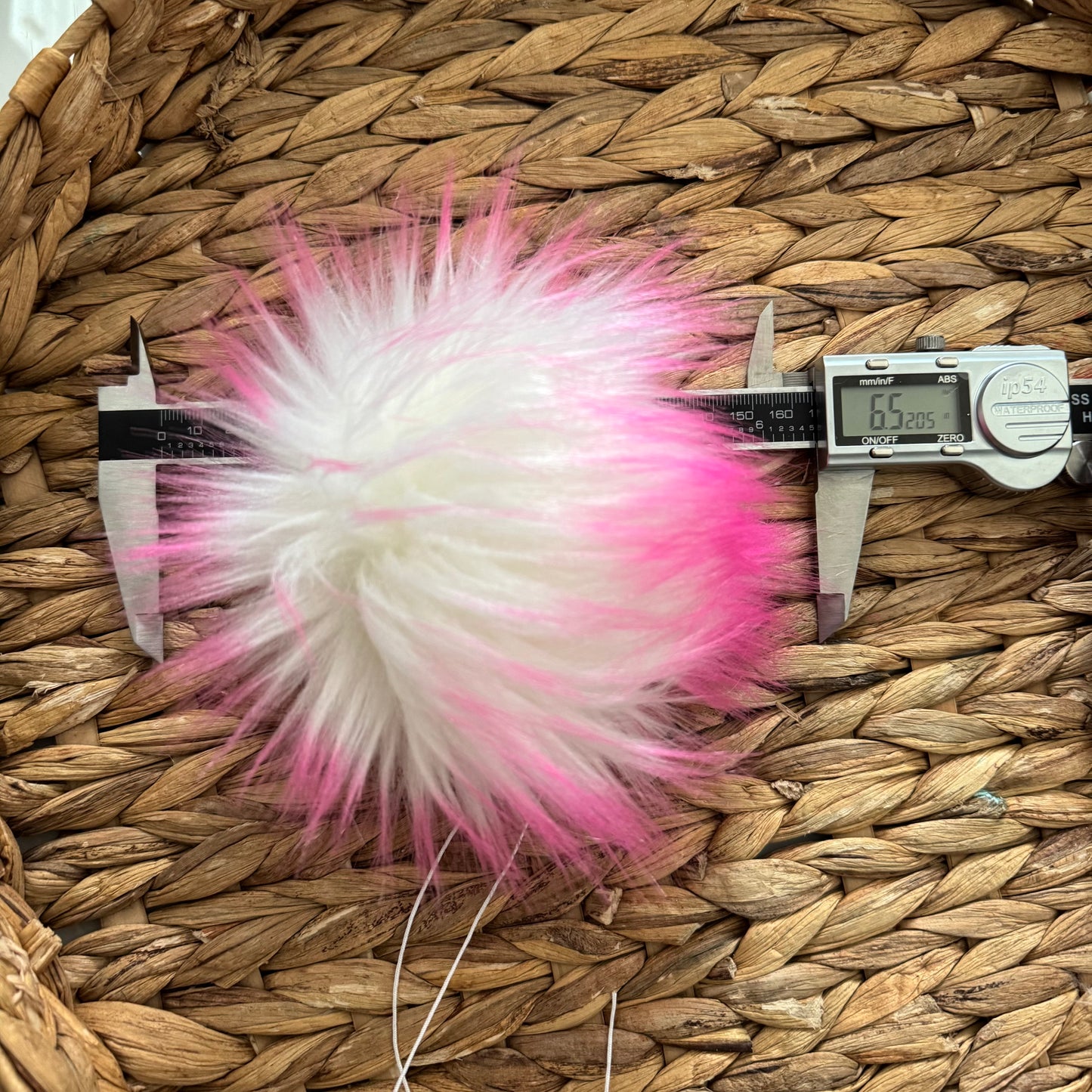 Bubblegum Luxury Faux Fur Pom pom | Pink Tie, Button or Snap Pom pom