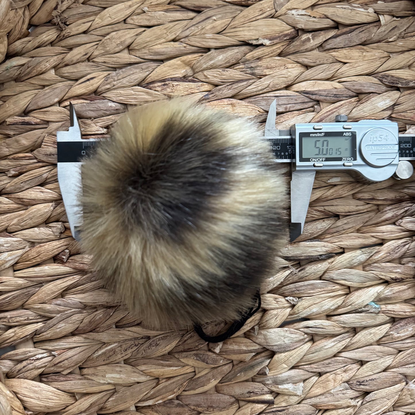Leopard Luxury Faux Fur Pompom | Gold and Black Tie, Button or Snap Pom pom