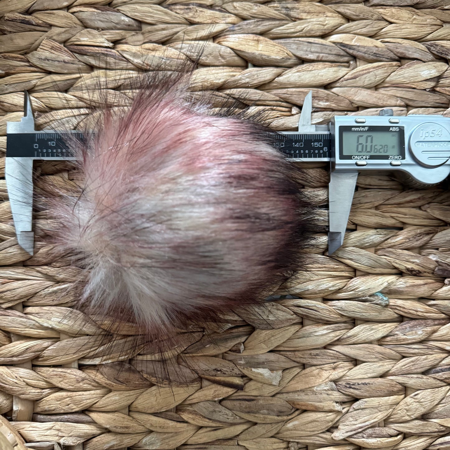 Flamingo Luxury Faux Fur Pom pom | Pink, Grey, Black Tie, Button or Snap Pom pom