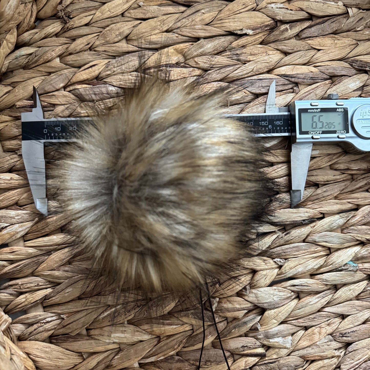 Honey Wolf Luxury Faux Fur Pom pom | Tan, Brown and Blonde Tie, Button or Snap Pom pom