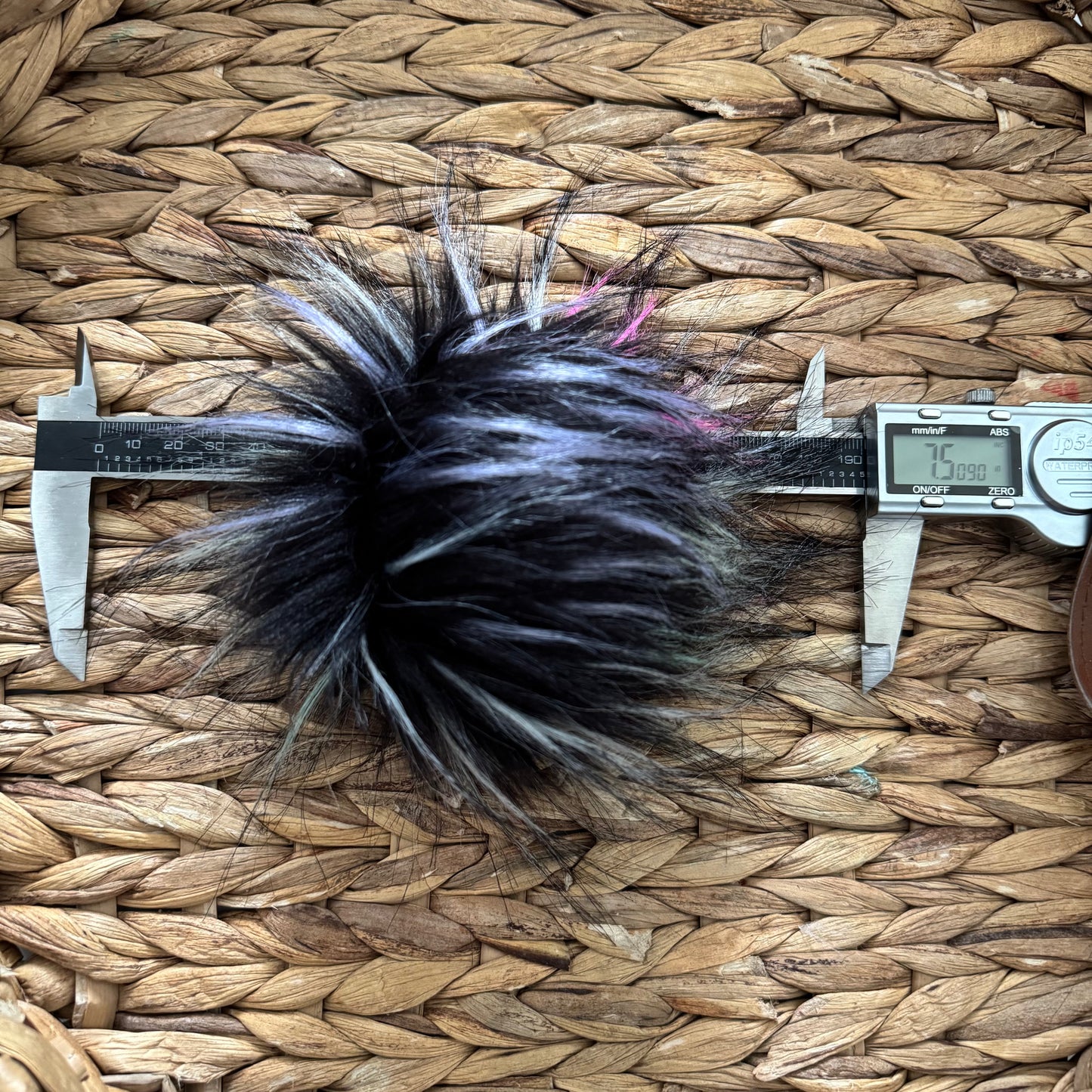 Aurora Rainbow Luxury Faux Fur Pom Pom | Ties, Buttons or Snap Pompom