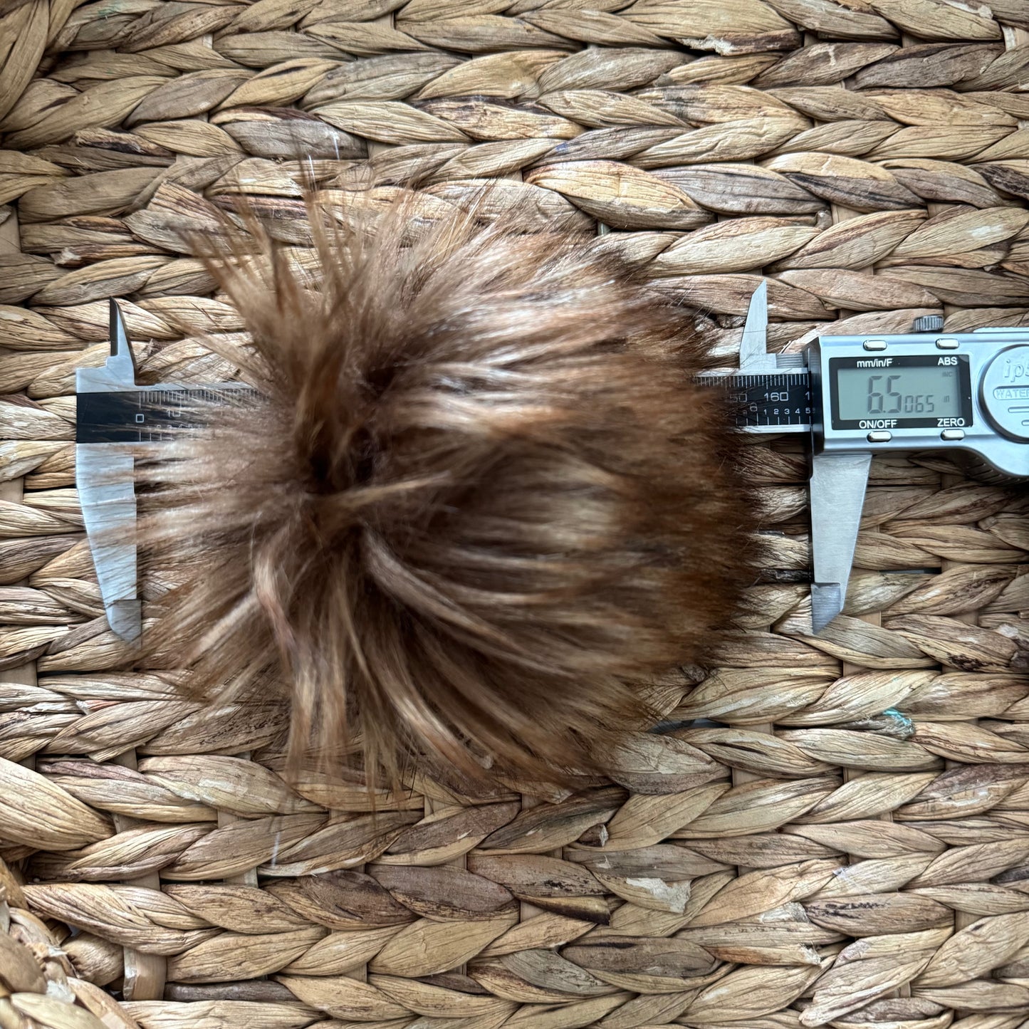 Lynx Luxury Faux Fur Pompom | Brown, Natural Tie, Button or Snap Pom pom