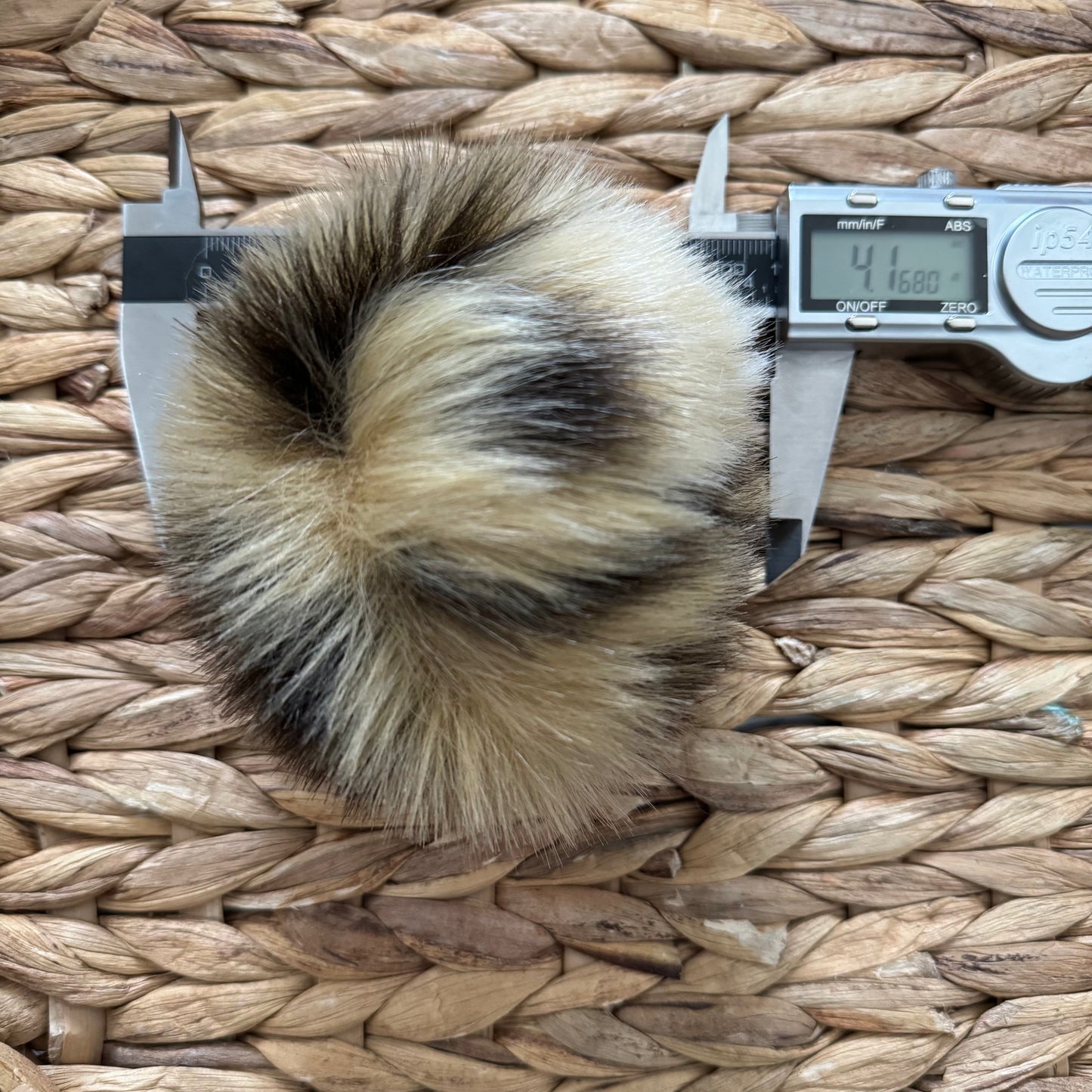 Leopard Luxury Faux Fur Pompom | Gold and Black Tie, Button or Snap Pom pom