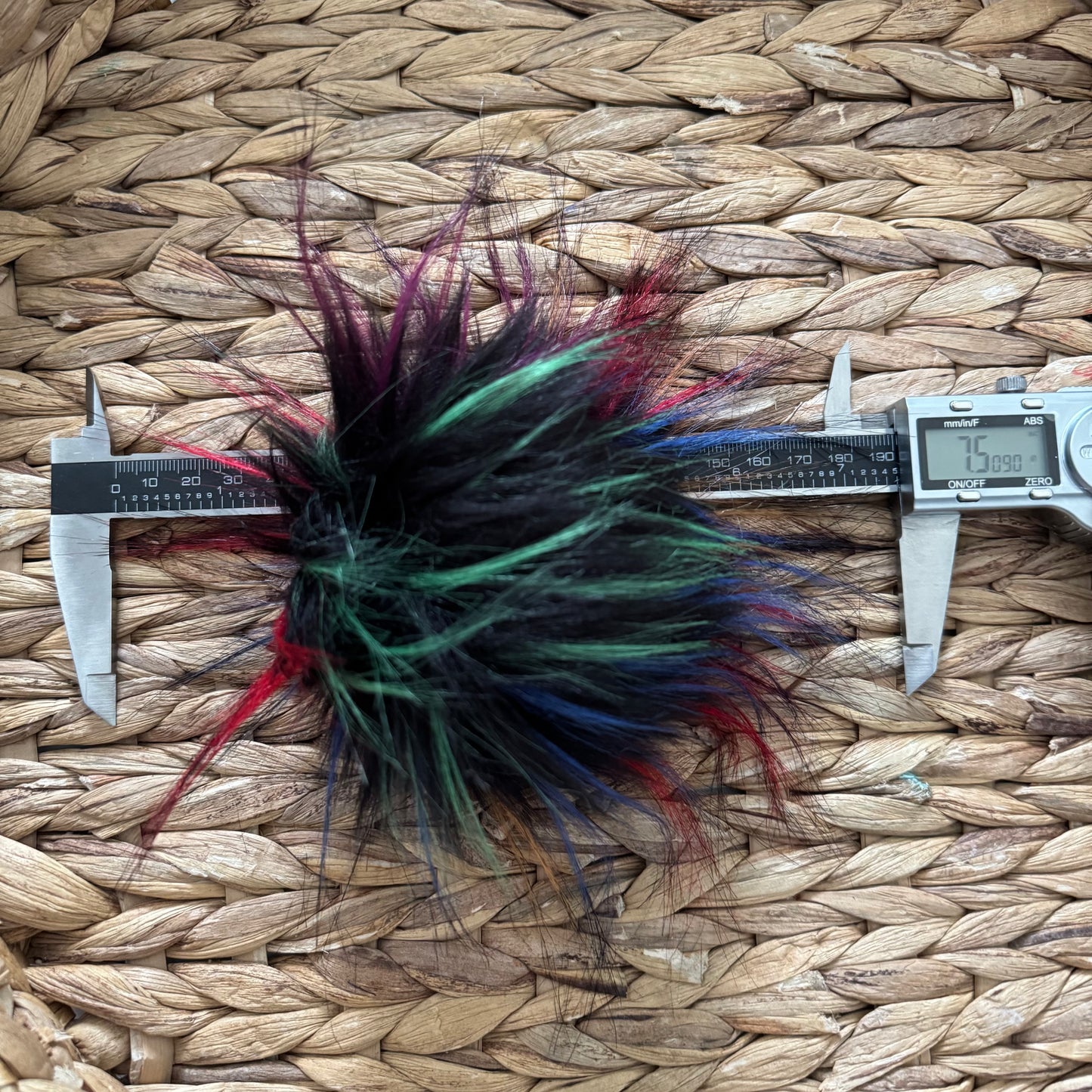 Northern Lights, Rainbow luxury Faux Fur Pom Pom | Ties, Buttons or Snap Pompom