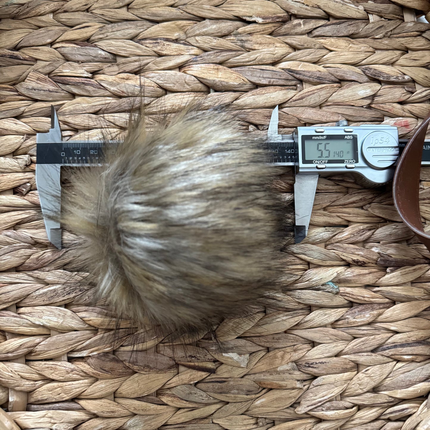 Honey Wolf Luxury Faux Fur Pom pom | Tan, Brown and Blonde Tie, Button or Snap Pom pom
