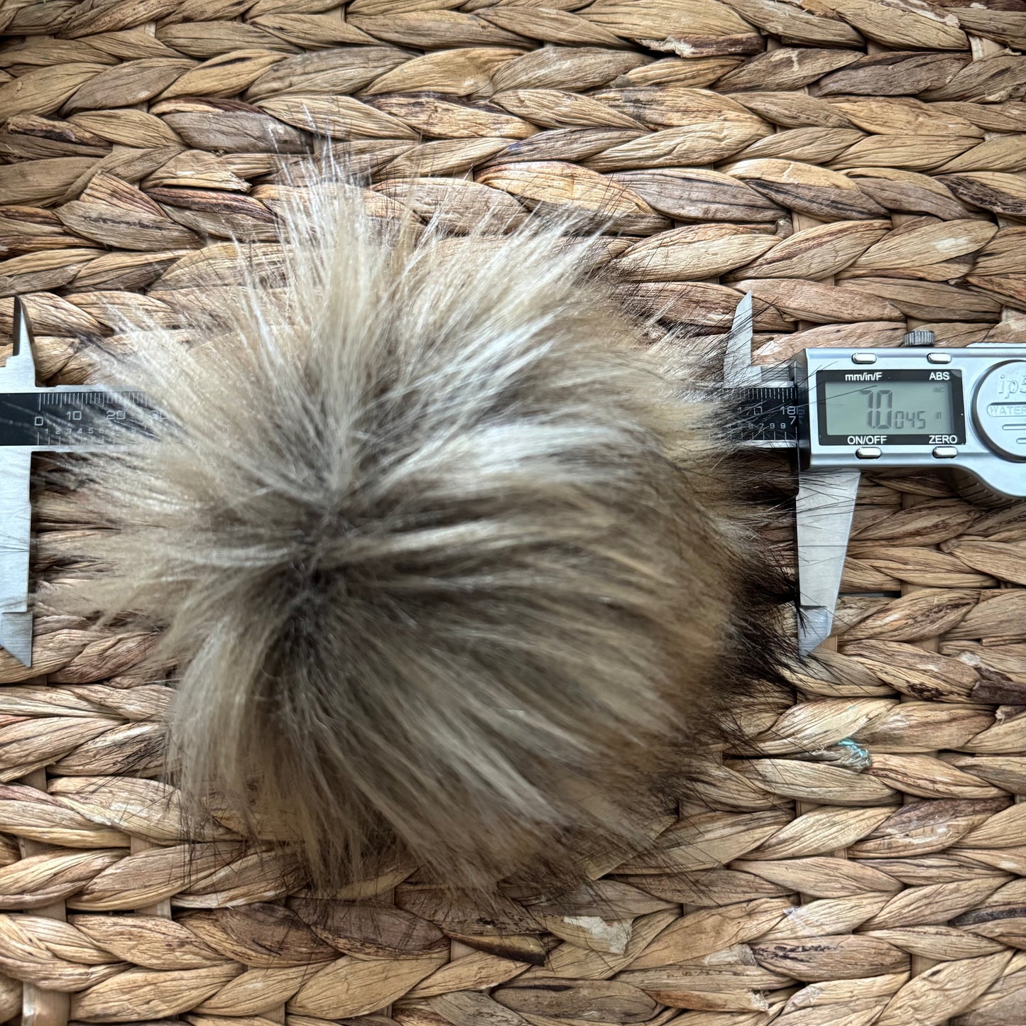 Wildcat Luxury Faux Fur Pompom | Brown, Natural Tie, Button or Snap Pom pom