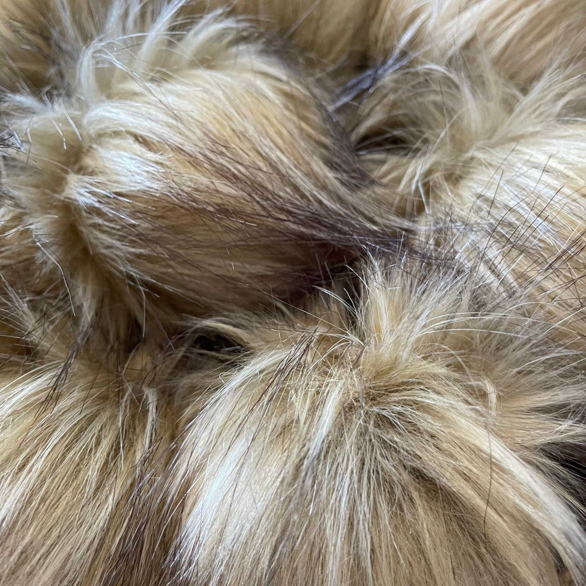 Honey Luxury Faux Fur Pompom | Brown, Natural Tie, Button or Snap Pom pom Pom Poms 8 $ Buttons & Beans Co.