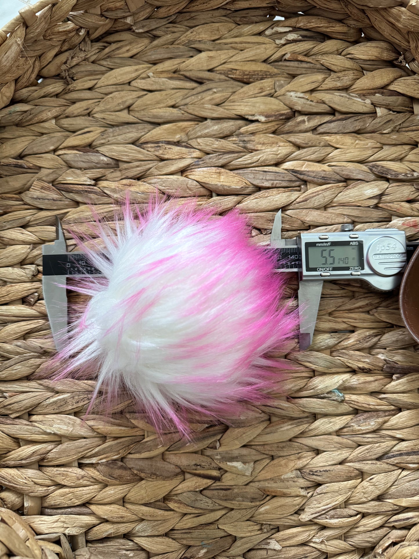 Bubblegum Luxury Faux Fur Pom pom | Pink Tie, Button or Snap Pom pom