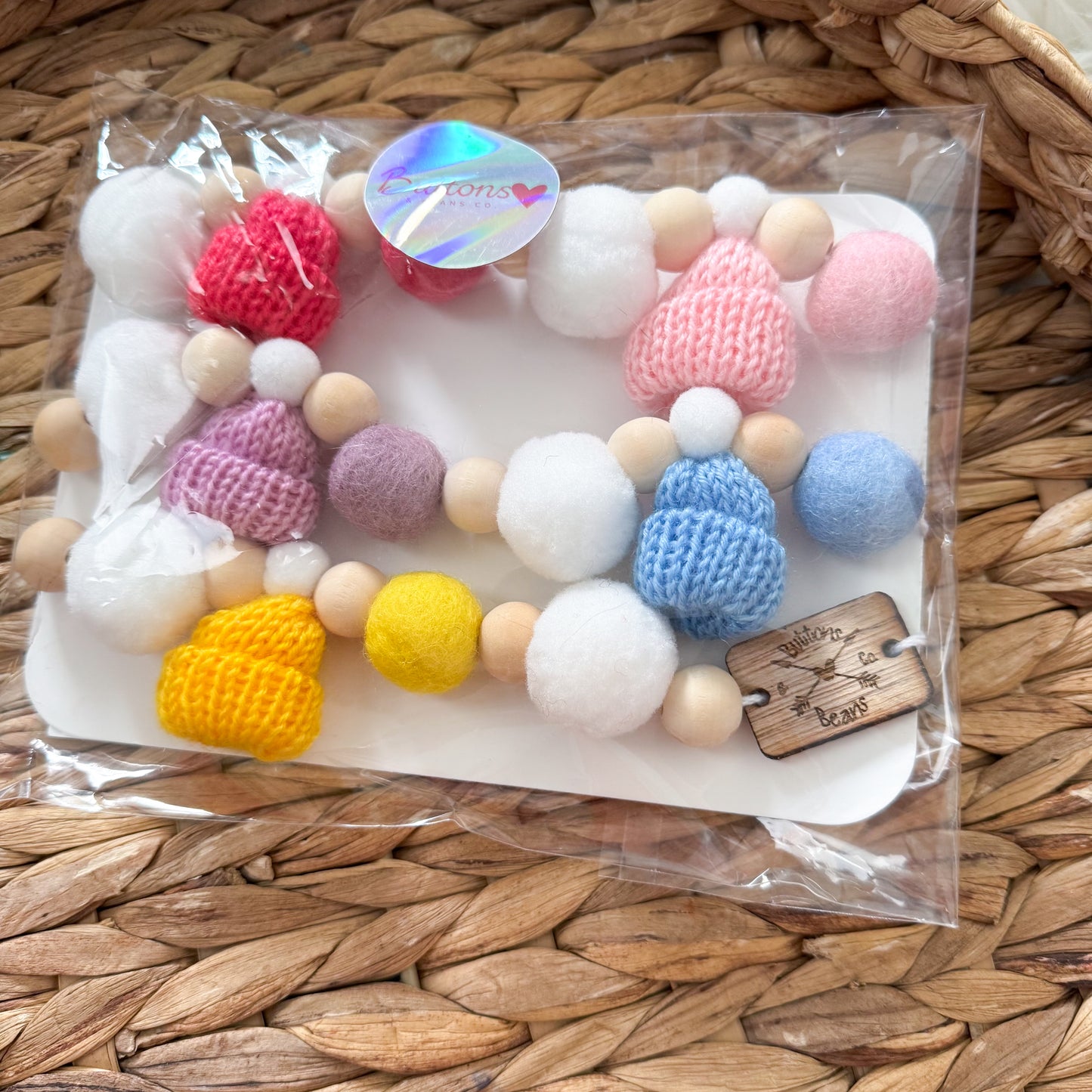 DIY Pastel Christmas Mini Knitted Toque Garland Kit