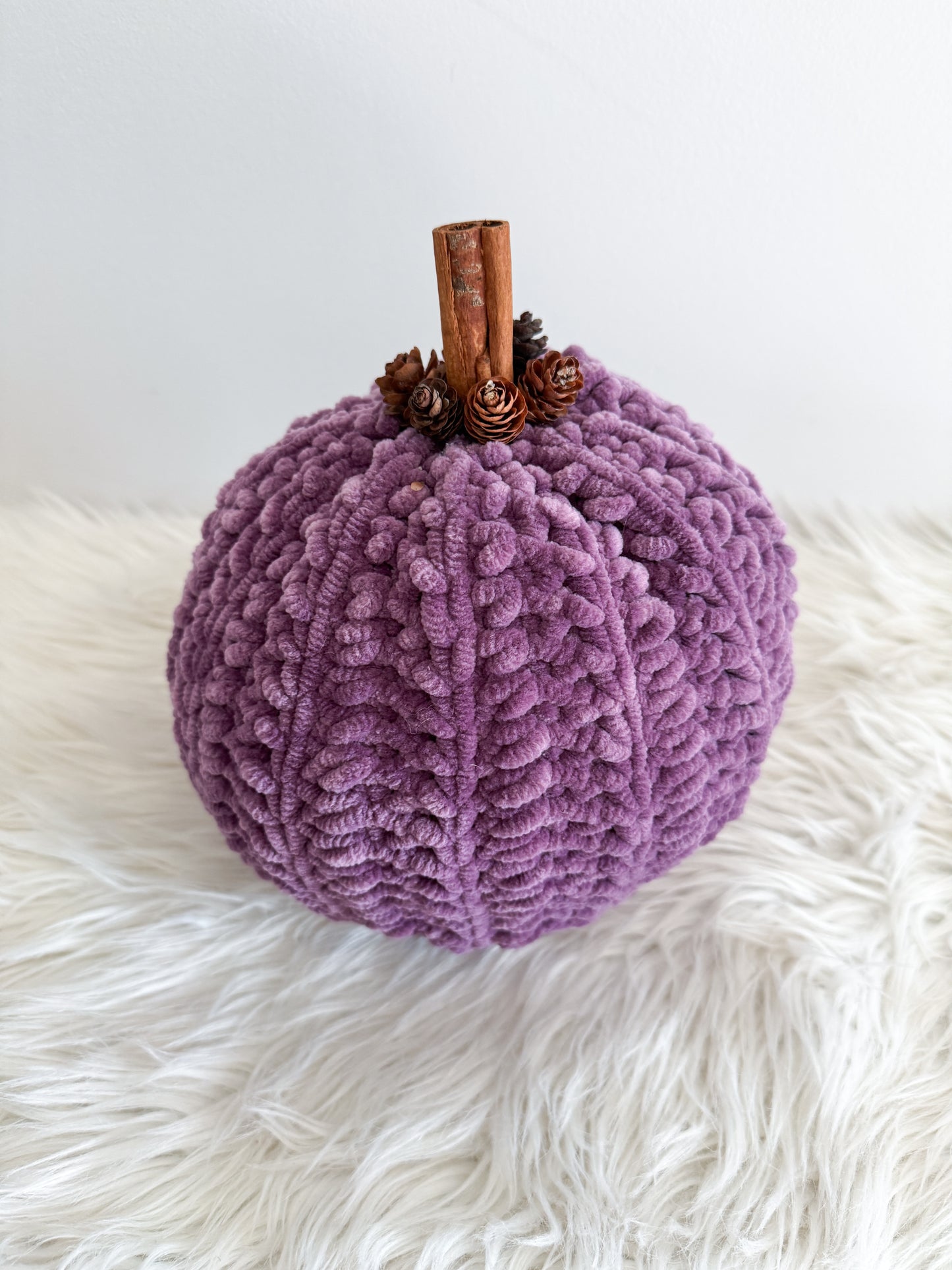 Pumpkin | Plum Velvet Crochet Fall Decor
