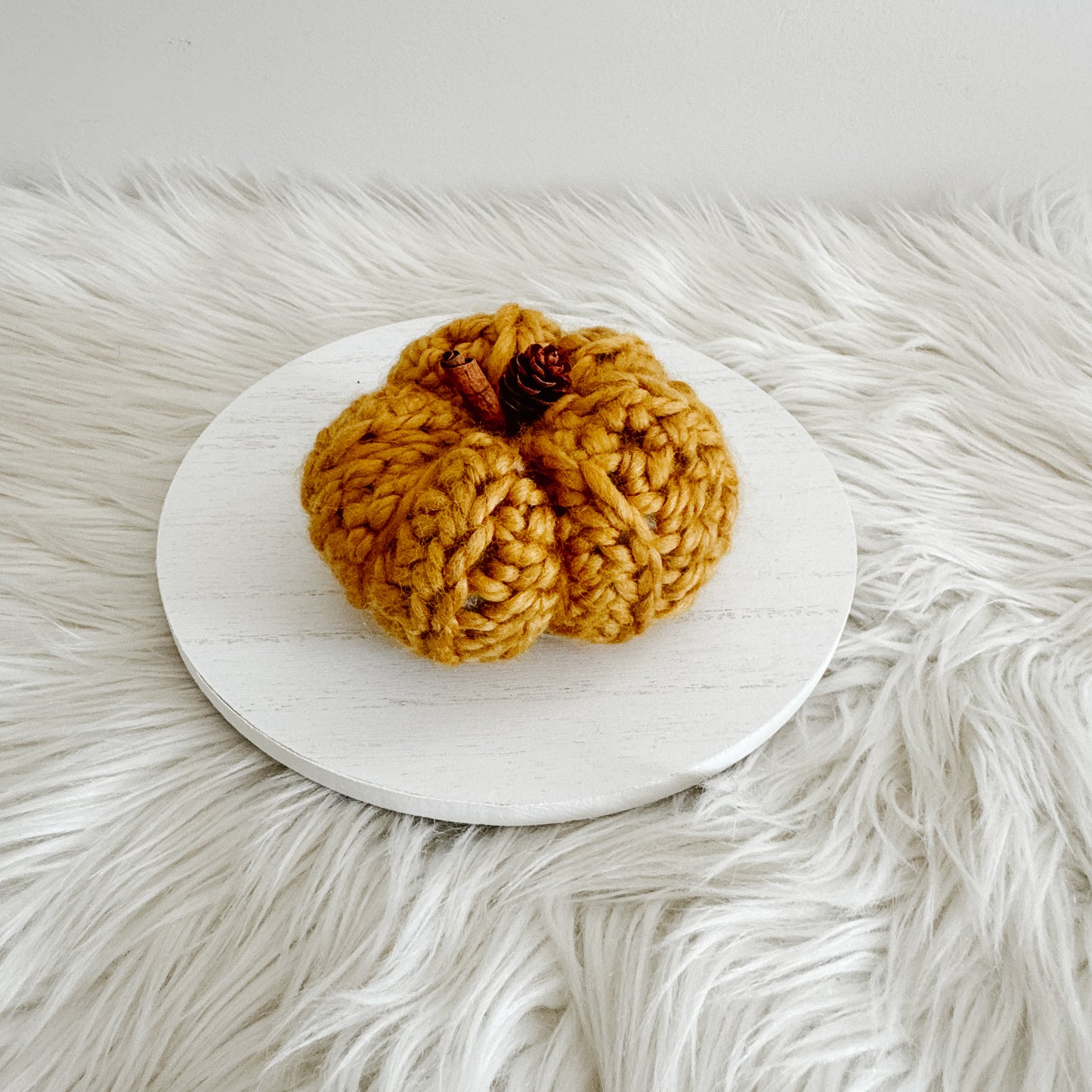 Pumpkin | Gold Crochet Fall Decor