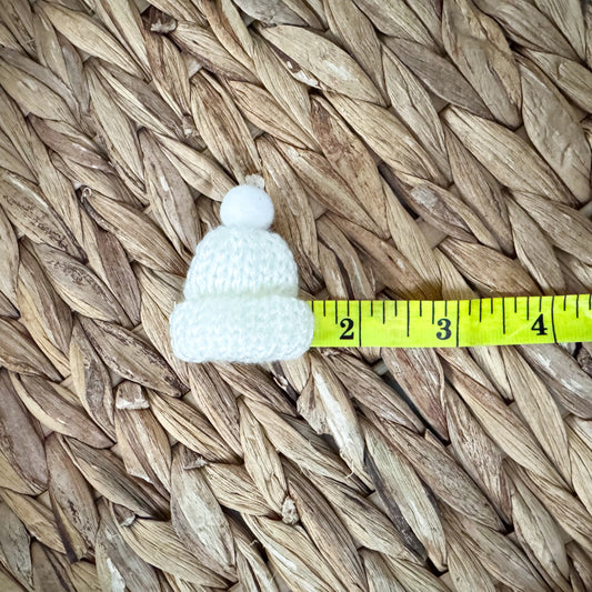 Mini Knitted Toque Garland | White Rainbow
