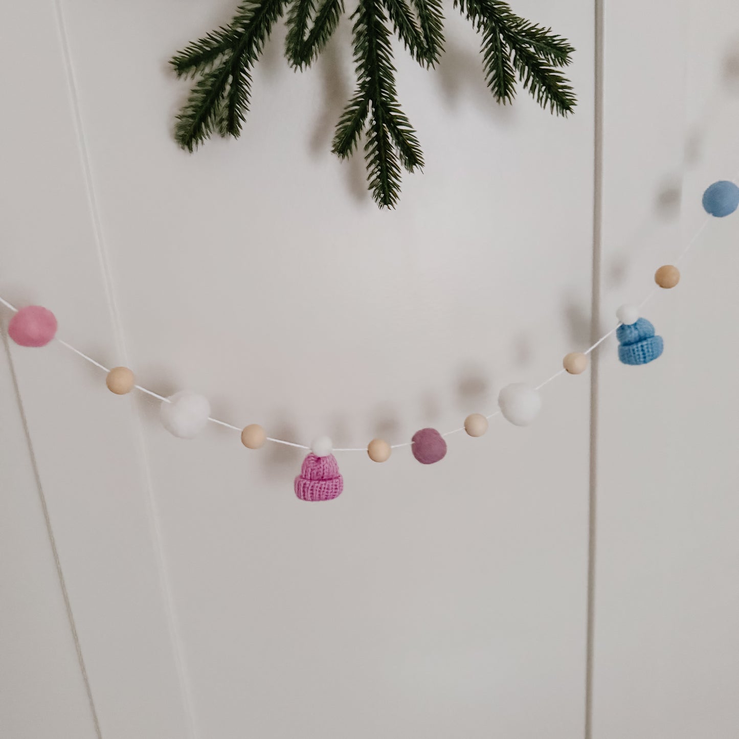 DIY Pastel Christmas Mini Knitted Toque Garland Kit