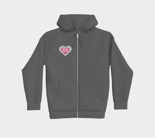 Knotty Hooker, Premium Zip Up Hoodie Sweater, Crocheter Apparel, Yarn and Fibre Enthusiast Gift, Knitting Crocheting Apparel, Knitters and Crochet Humour Clothing