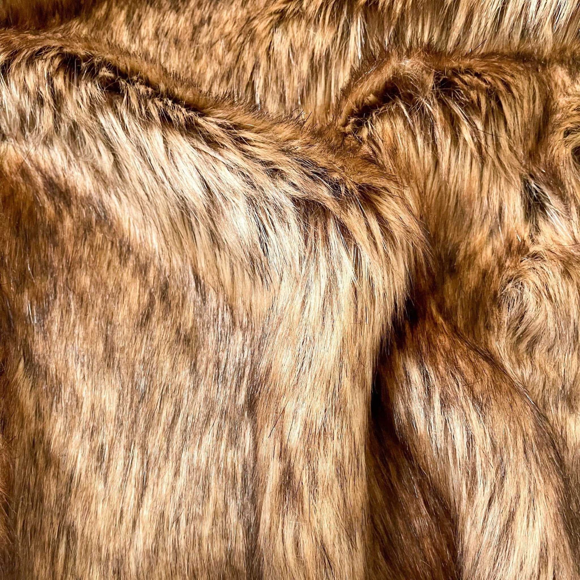 Lynx Faux Fur Fabric by the Yard or Meter | Brown, Natural, Tan Pompom, Arts & Crafts, Decor, Costume Faux Fur Fabric 4 $ Buttons & Beans Co.