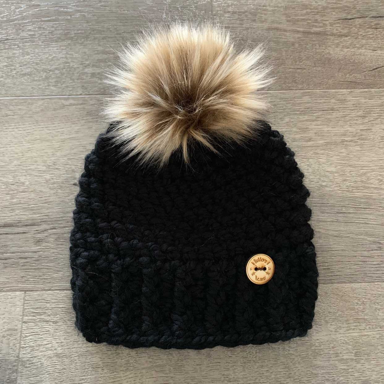 Lynx Luxury Faux Fur Pompom | Brown, Natural Tie, Button or Snap Pom pom Pom Poms 6 $ Buttons & Beans Co.
