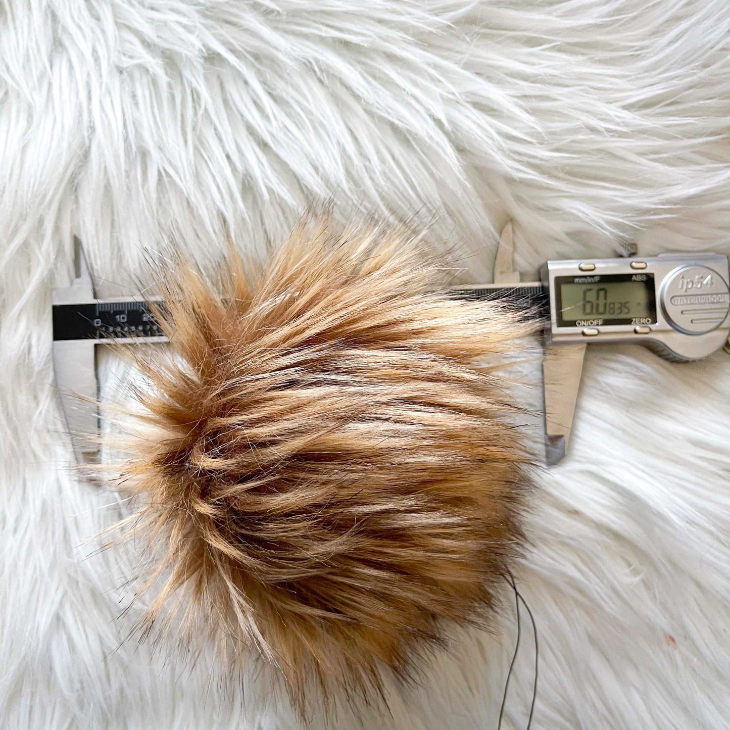 Lynx Luxury Faux Fur Pompom | Brown, Natural Tie, Button or Snap Pom pom Pom Poms 6 $ Buttons & Beans Co.