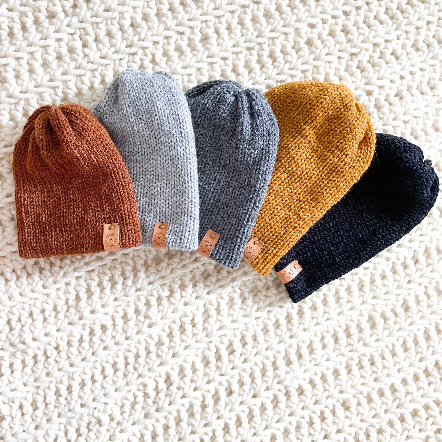 Reversa Colour Block | Rust and Ivory Knit Slouchy Hat | Removable Faux Fur Pom pom