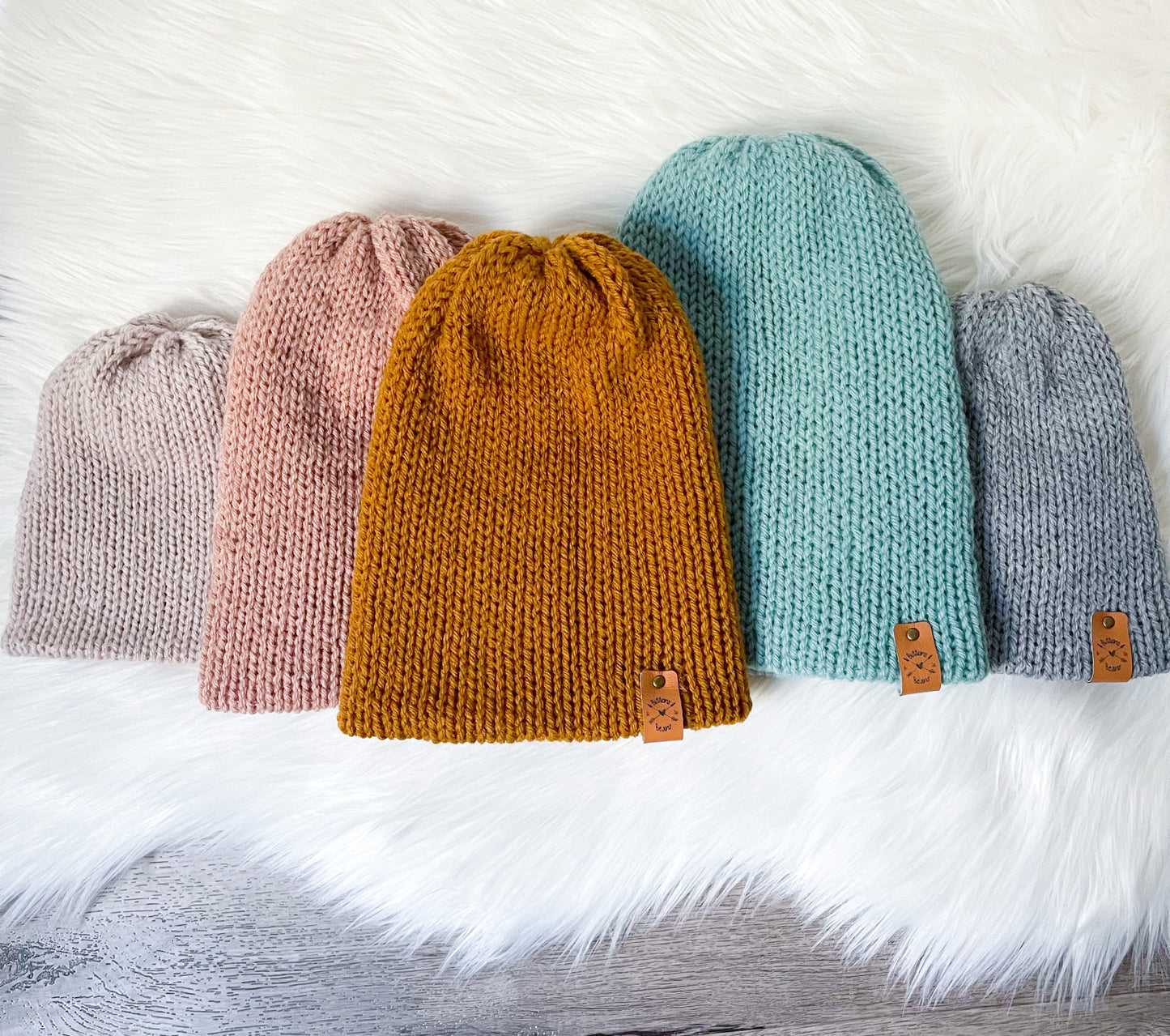 Reversa Colour Block | Succulent Green and Ivory Knit Slouchy Hat | Removable Faux Fur Pom pom