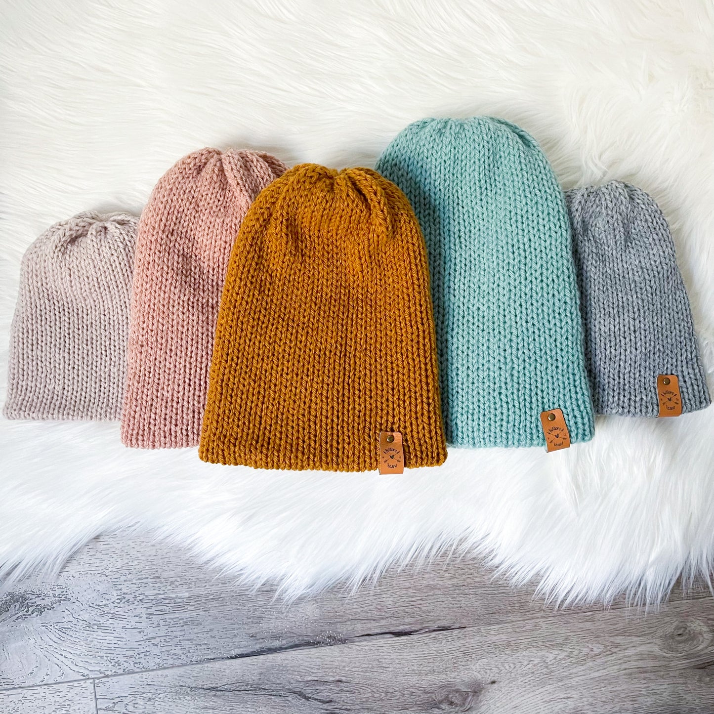 Reversa Colour Block | Canyon Coral and Ivory Knit Slouchy Hat | Removable Faux Fur Pom pom
