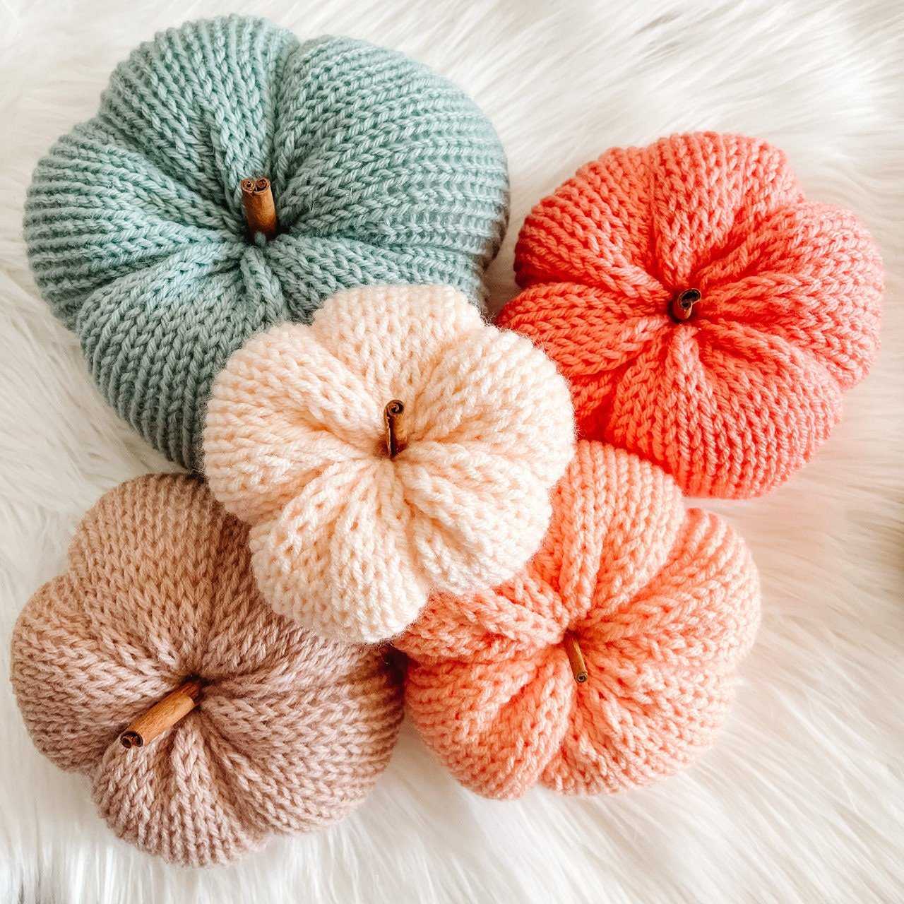 Pumpkin | Canyon Coral Knit Fall Decor Pumpkins 20 $ Buttons & Beans Co.