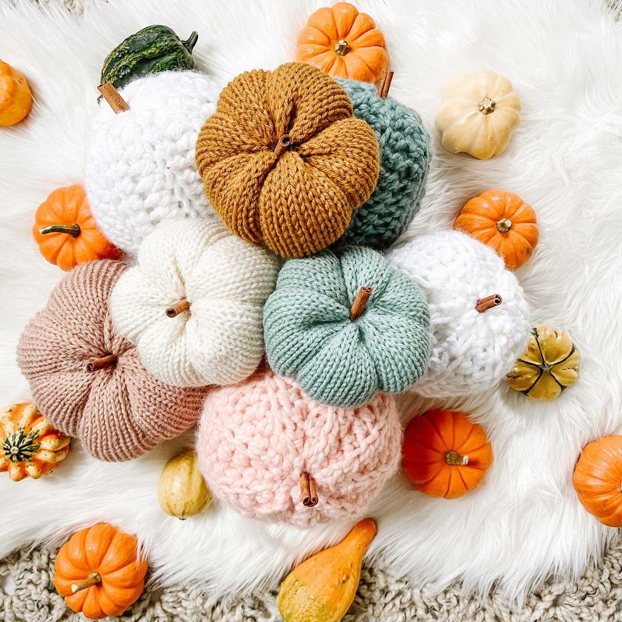 Pumpkin | Canyon Coral Knit Fall Decor Pumpkins 20 $ Buttons & Beans Co.
