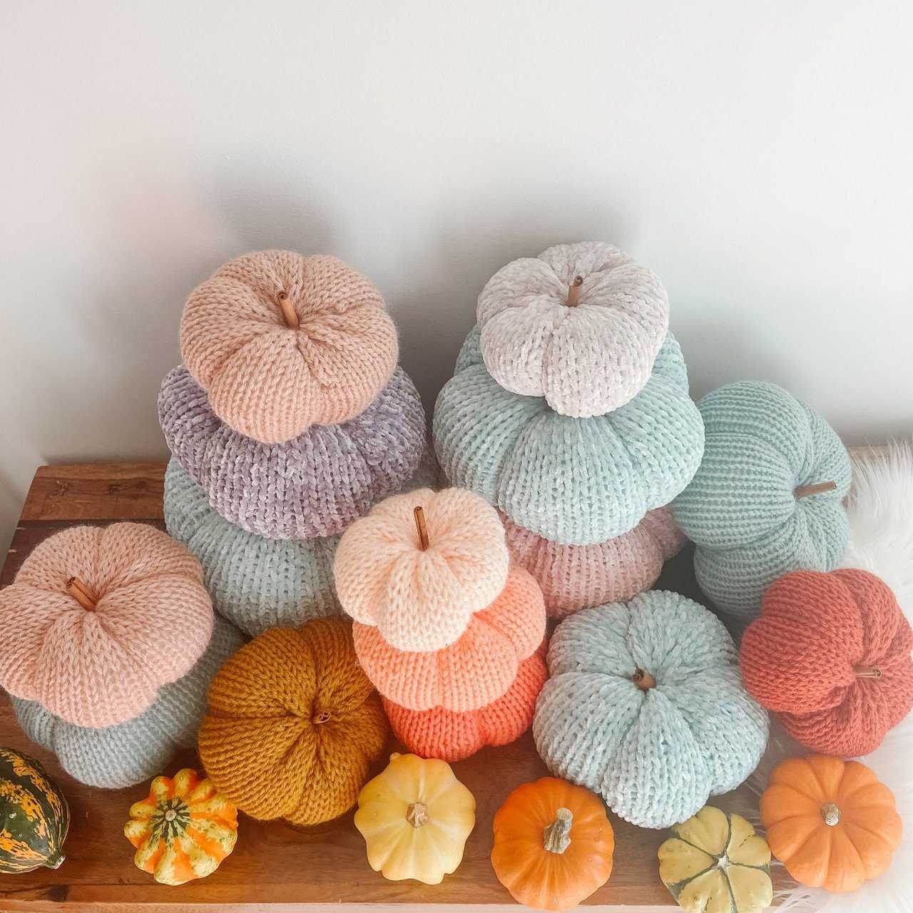 Pumpkin | Canyon Coral Knit Fall Decor Pumpkins 20 $ Buttons & Beans Co.