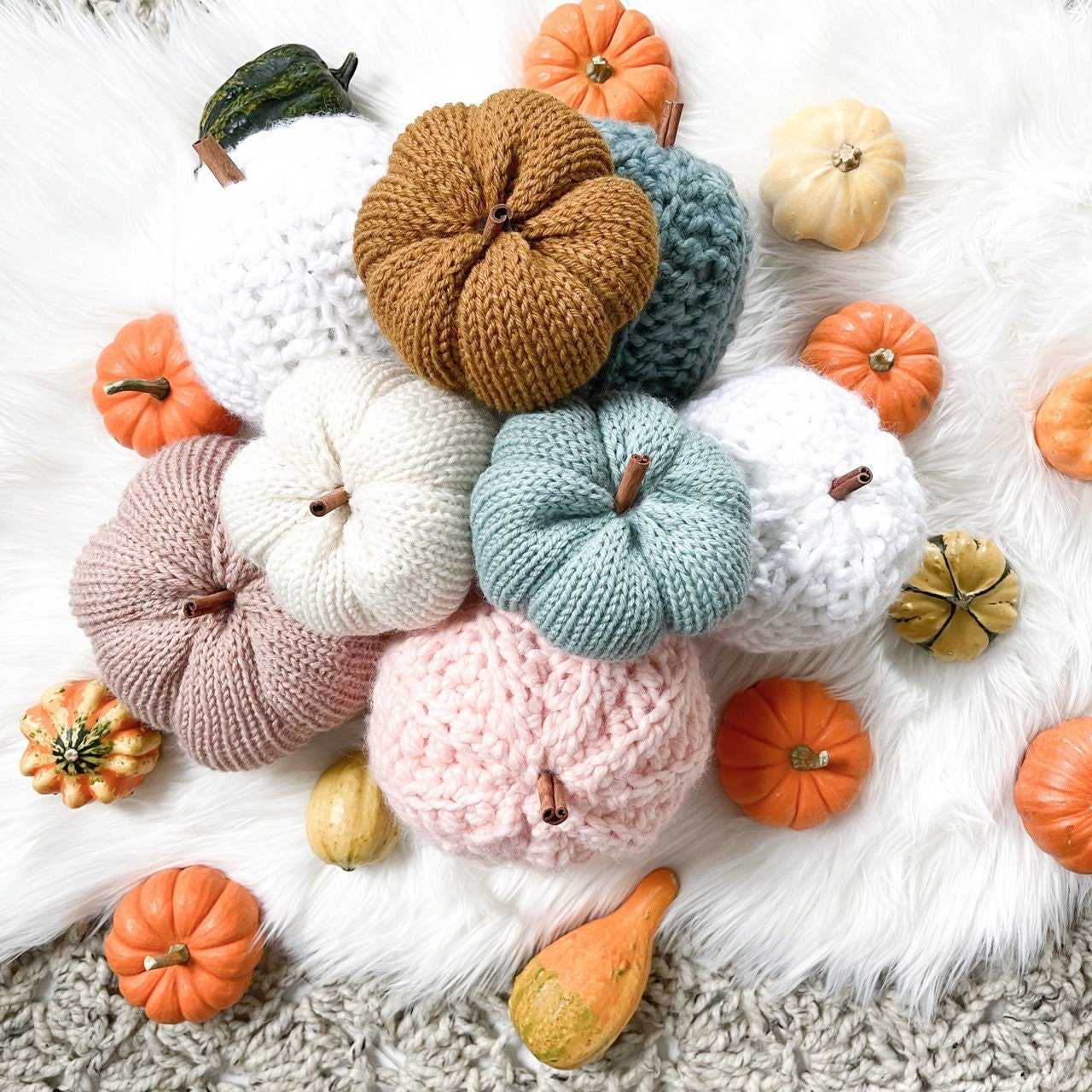 Pumpkin | Canyon Coral Knit Fall Decor Pumpkins 20 $ Buttons & Beans Co.