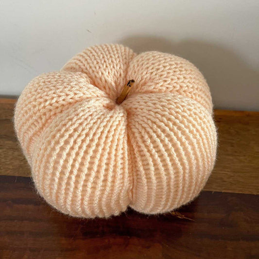Pumpkin | Peach Knit Fall Decor Pumpkins 20 $ Buttons & Beans Co.