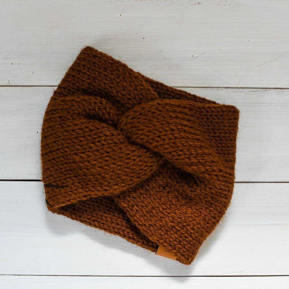 Twist Ear Warmer | Baby Rust Knit Headband Headbands/Ear Warmers 25 $ Buttons & Beans Co.